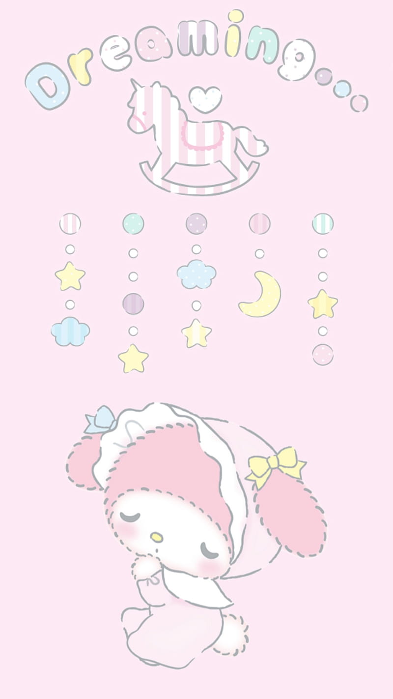 800x1421 Baby Melo pastel, pink, kawaii, mymelody, bunny, cute, sanrio, HD phone wallpaper