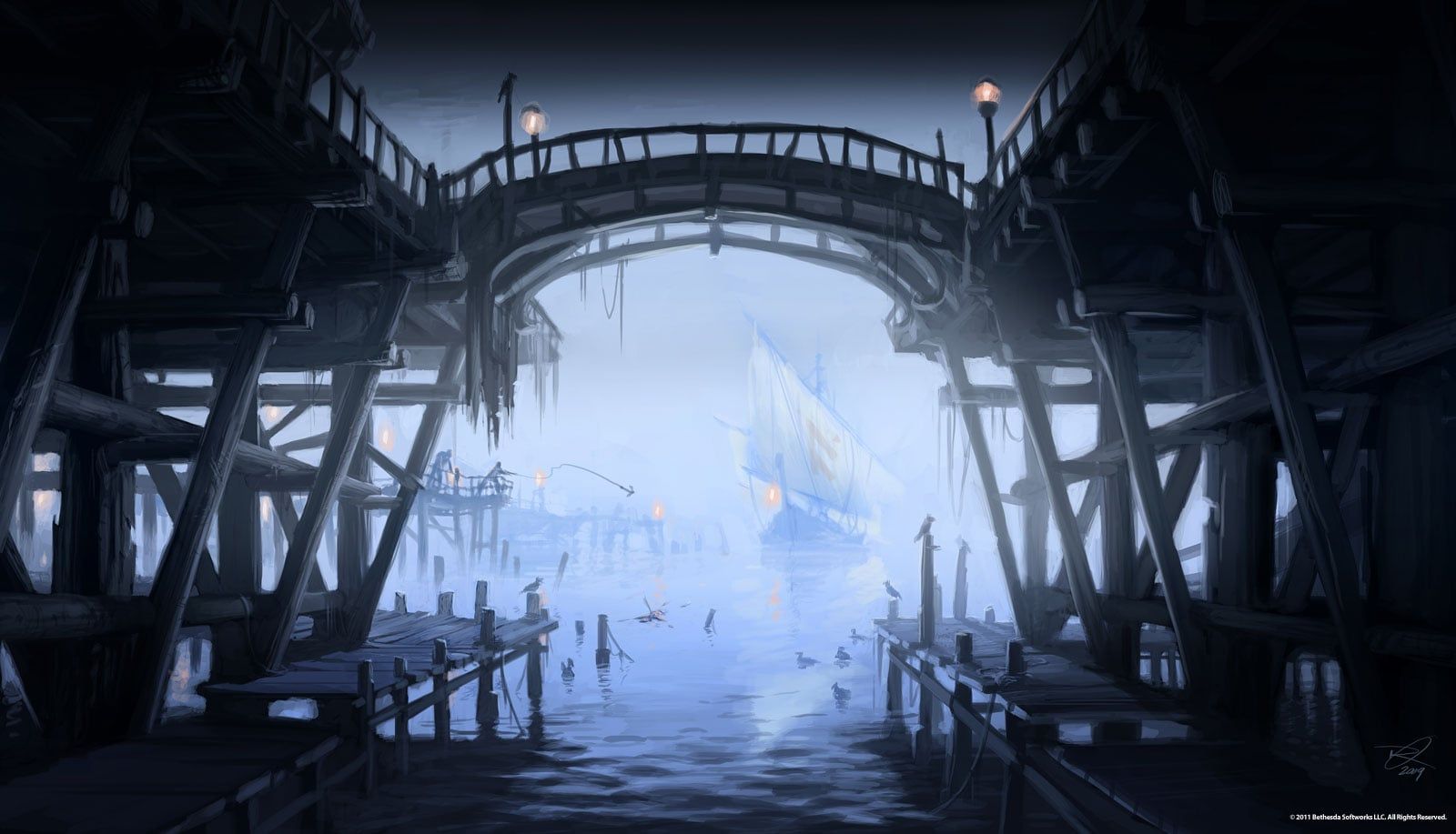 1600x917 Here's a good Skyrim Wallpaper (Riften)