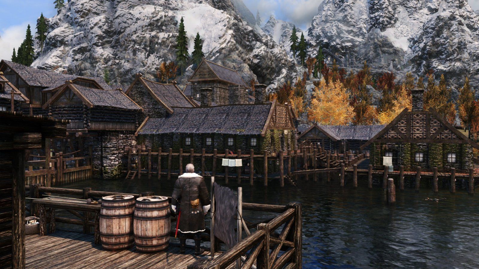 1600x900 Gazing across to the Riften docks