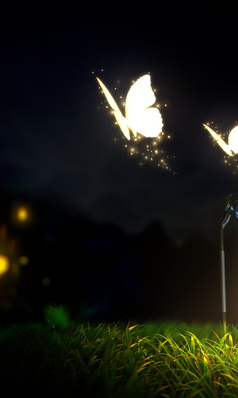 800x1333 Butterflies, butterfly, glow, HD phone wallpaper