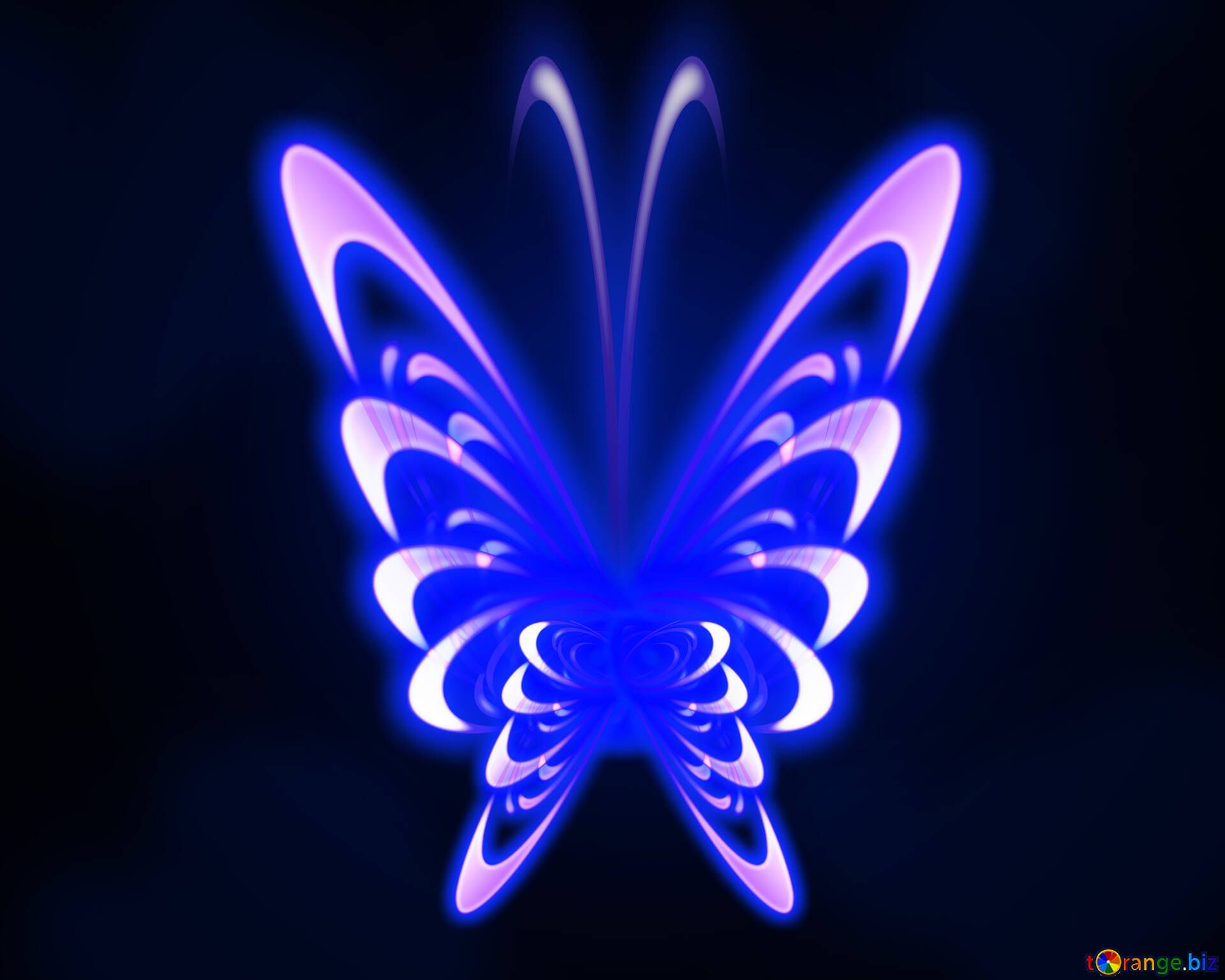 1920x1536 Neon butterfly glow free image - № 54916