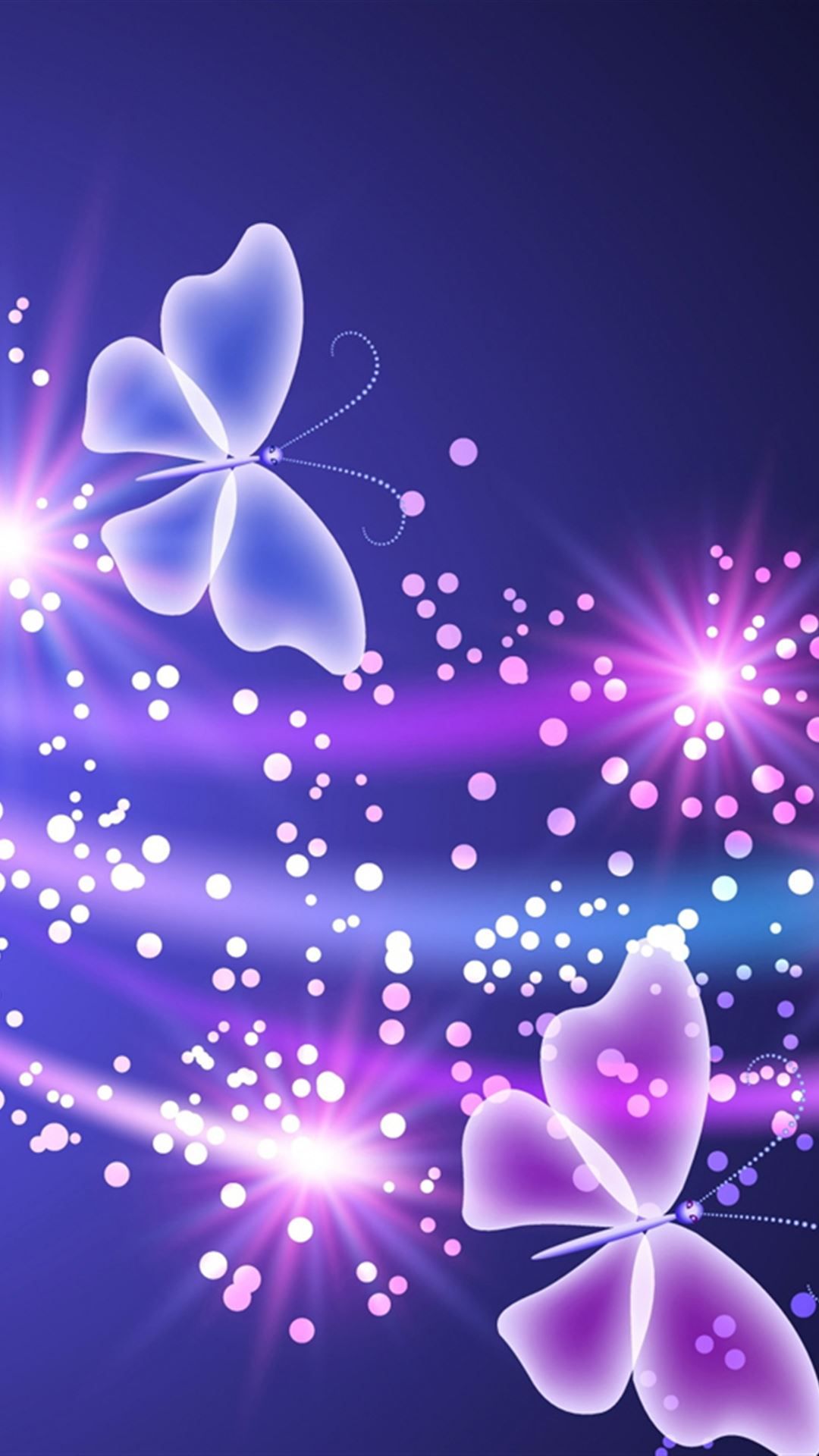1080x1920 Neon Butterfly Light Abstract Shine iPhone 4s Wallpaper Free Download