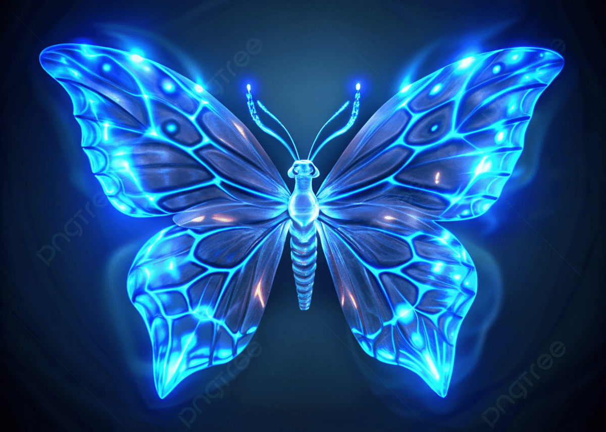 1200x857 Butterfly With Magical Glow Art, Shining, Crystal, Fantasy Background Image And Wallpaper for Free Download