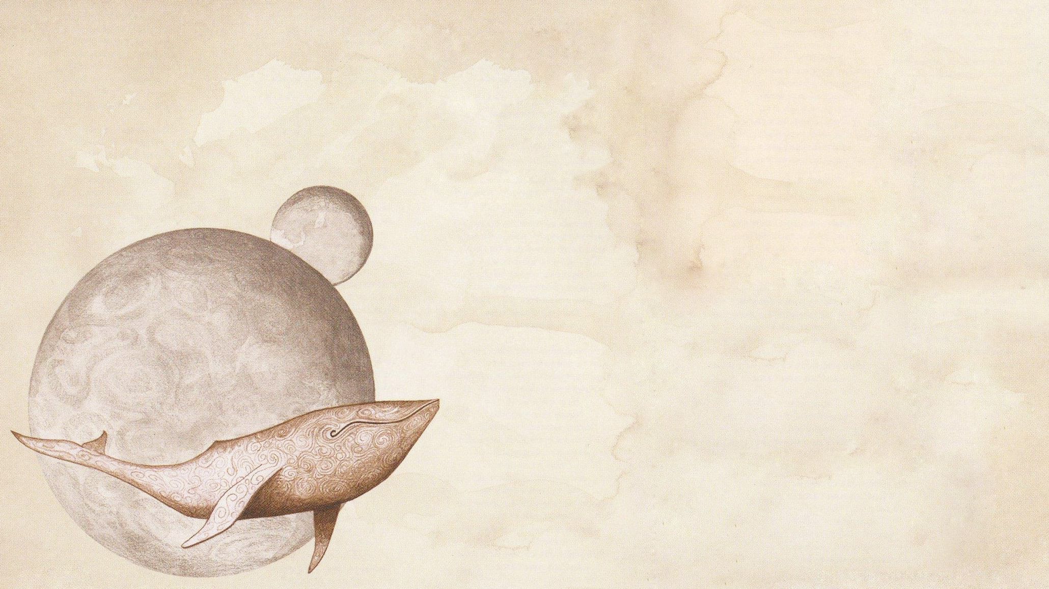 2060x1158 digital Art, Universe, Space, Planet, Minimalism, Whale, Simple Background, Ornamented, Gojira Wallpaper HD / Desktop and Mobile Background