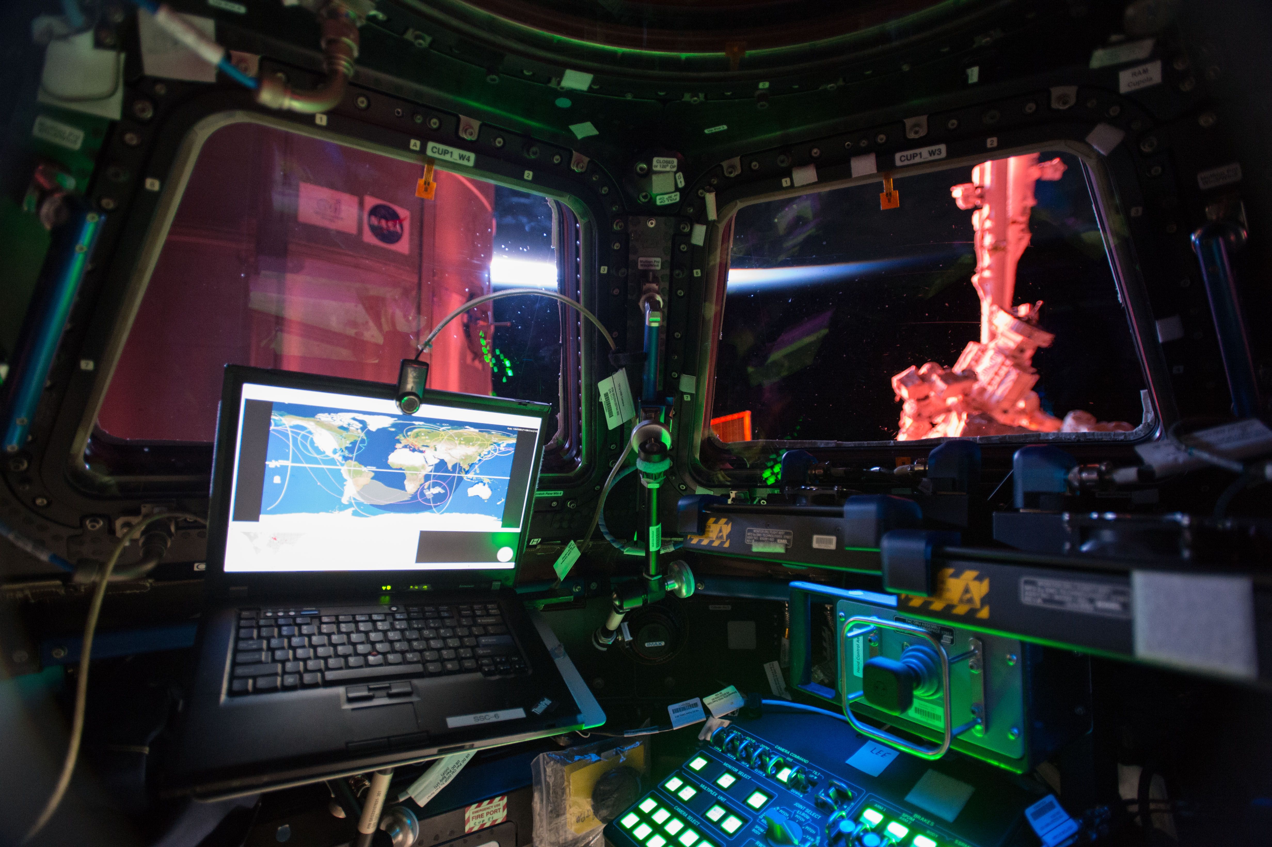 4928x3280 Image: Interior view from the International Space Station cupola