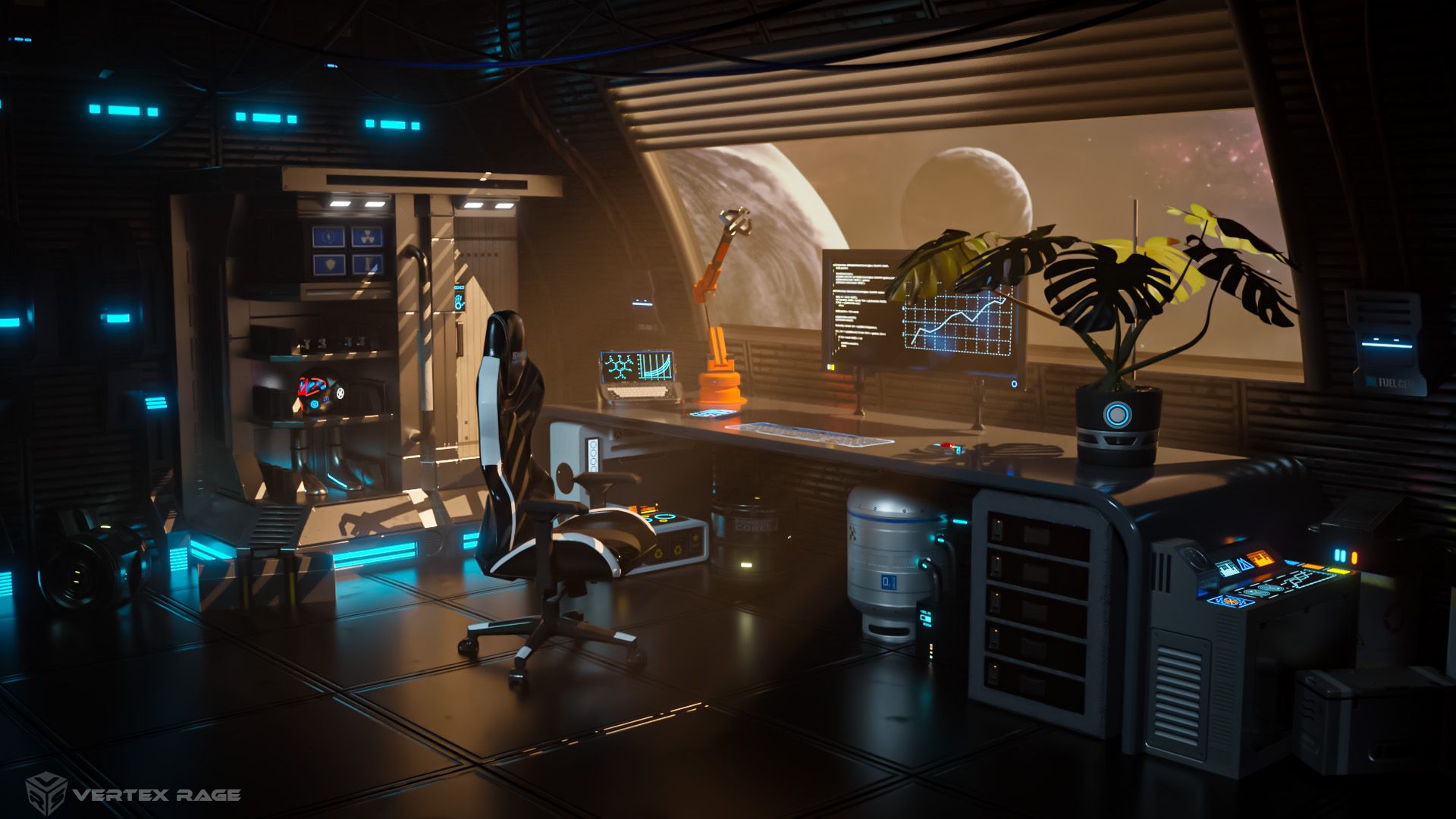 1920x1080 Scifi space station office environment Projects Artists Community