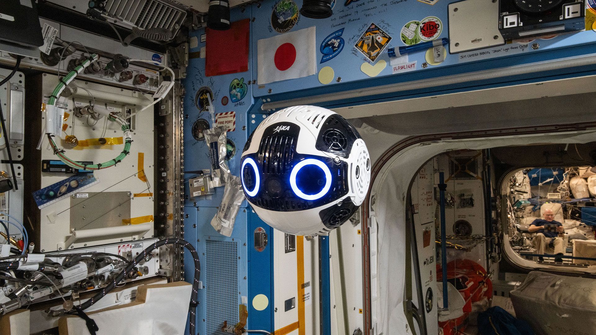 1920x1080 Floating Blue Eyed Robot Keeps Watch On The ISS: Space Photo Of The Day