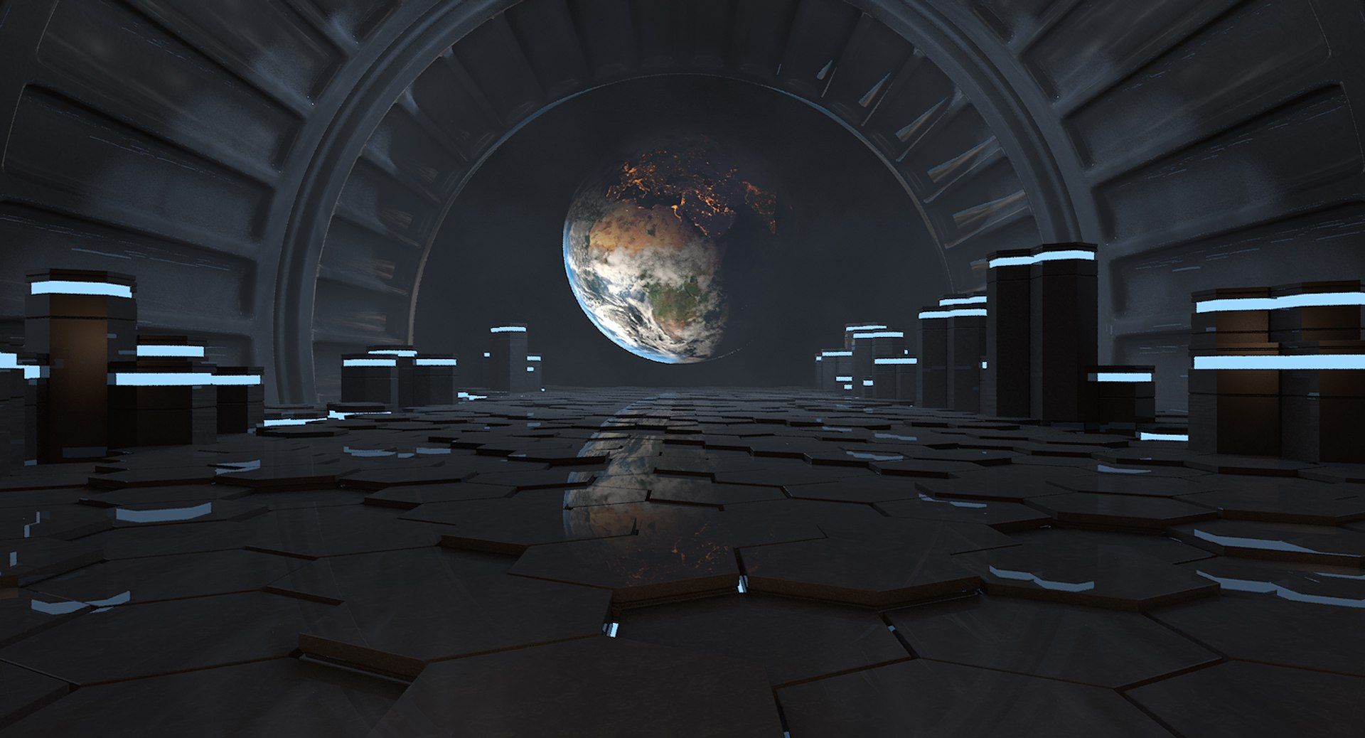 1920x1038 3D Concepts Alien Space Station Interior
