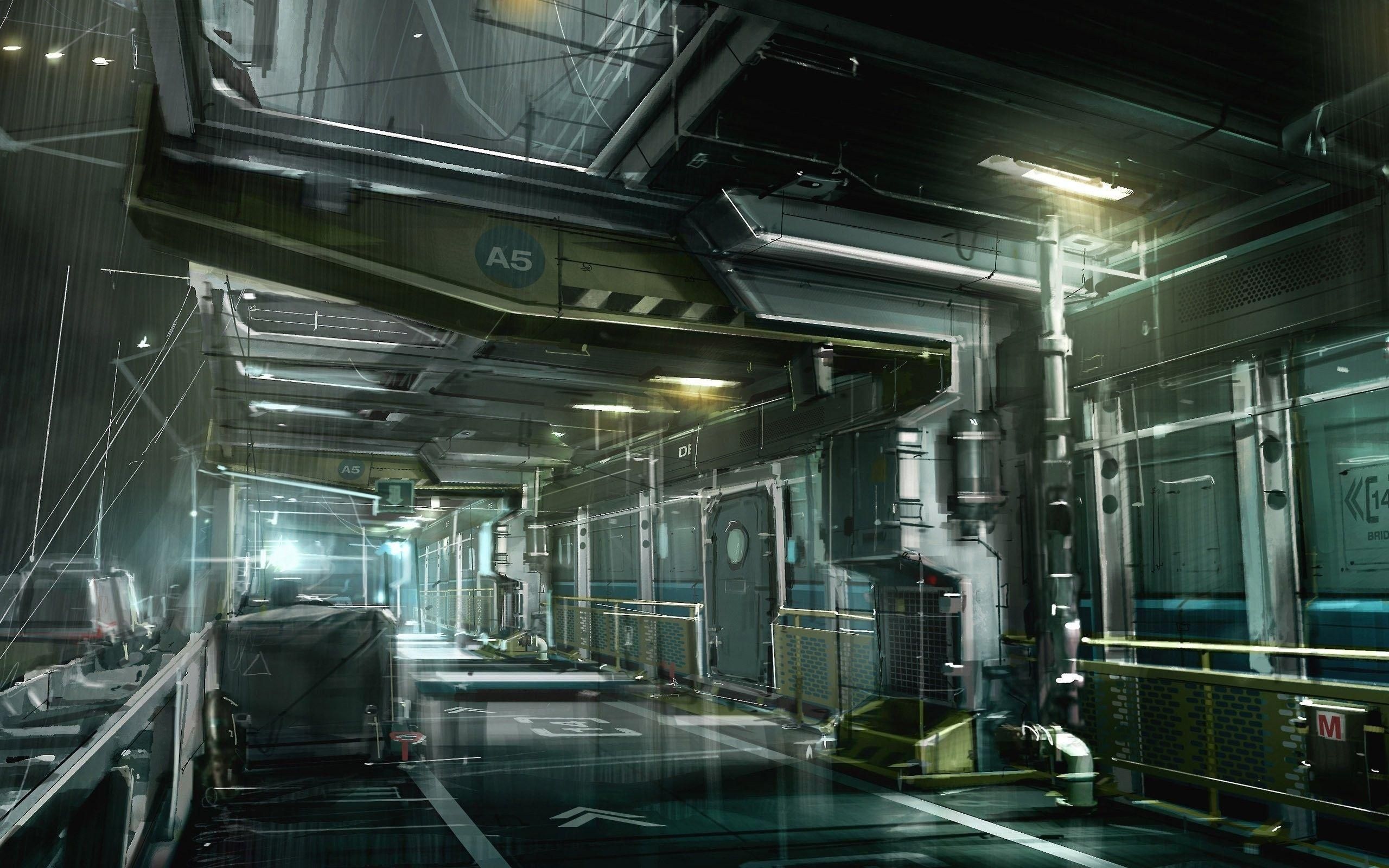 2560x1600 Inside a Spaceship Wallpaper