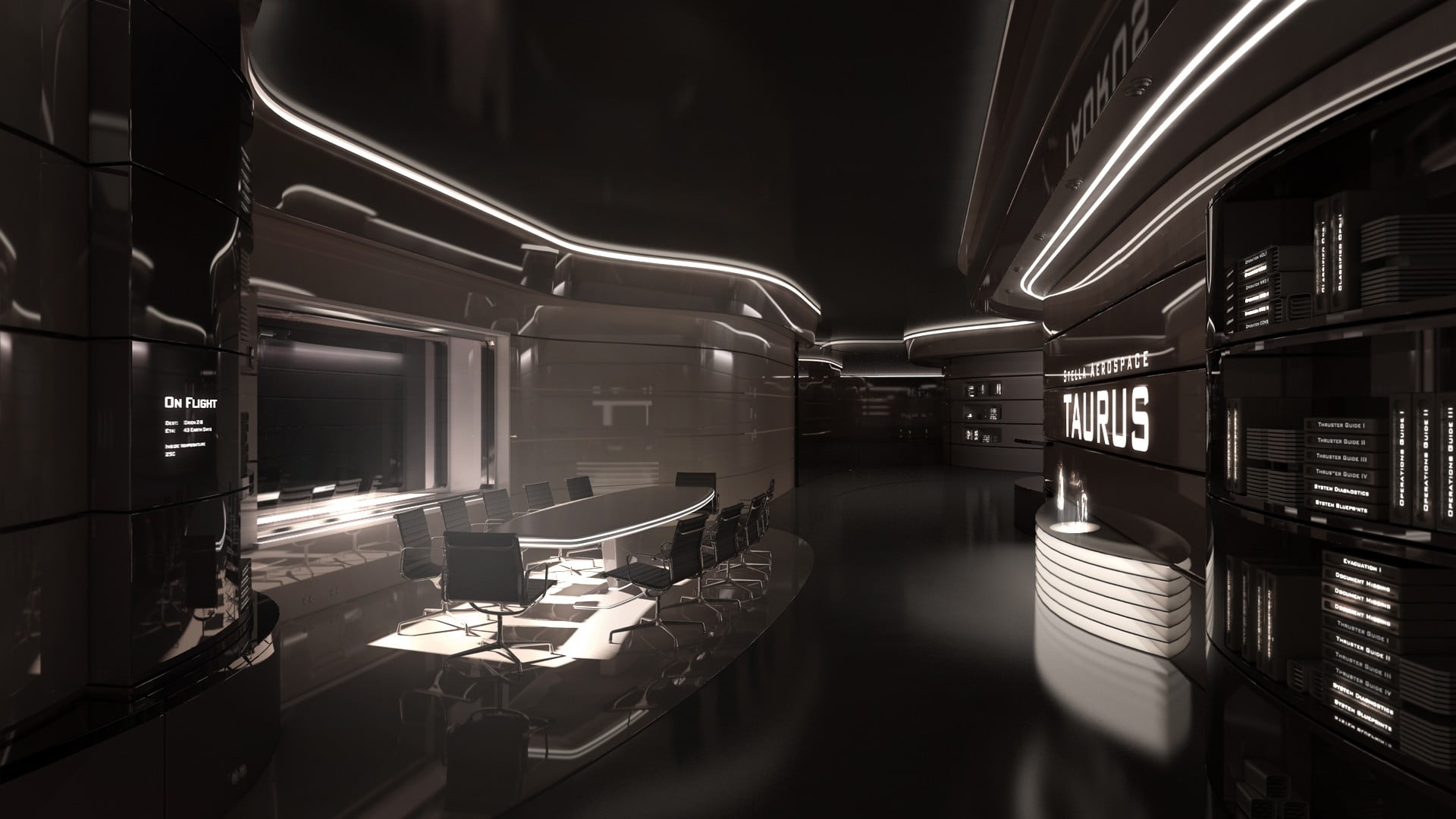 1920x1080 Taurus building interior, futuristic, modern, video games, space station HD wallpaper
