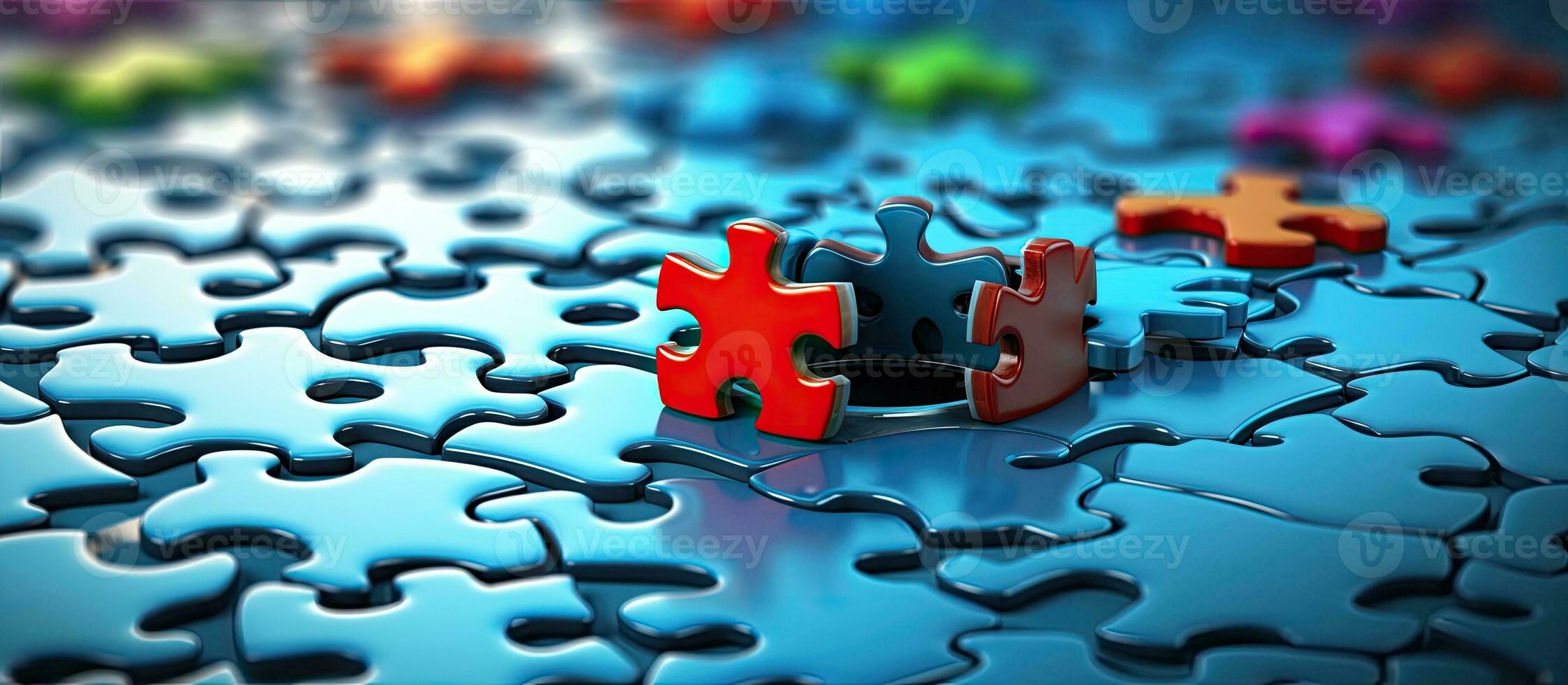 2243x980 Task completion and missing puzzle pieces with a business concept