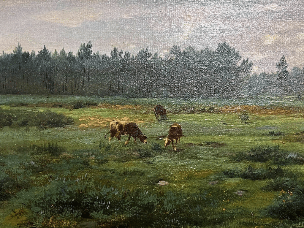 1024x768 Cows In A Meadow By Rosa Bonheur (1822 1899)