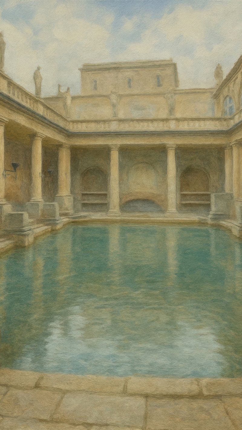 800x1422 Roman Bath Image Wallpaper