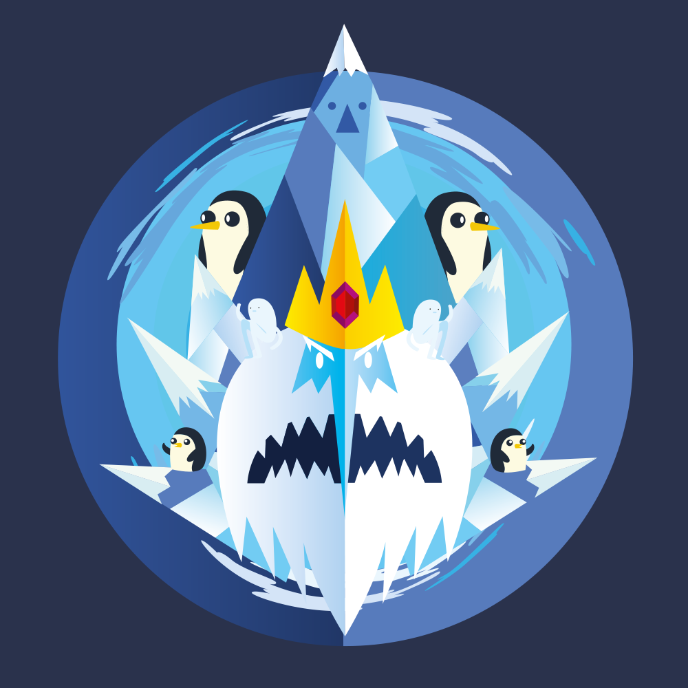 1000x1000 Forbidden Planet Originals: Adventure Time: Adventure Time: T Shirt: Ice Kingdom ForbiddenPlanet.com And Worldwide Cult Entertainment Megastore