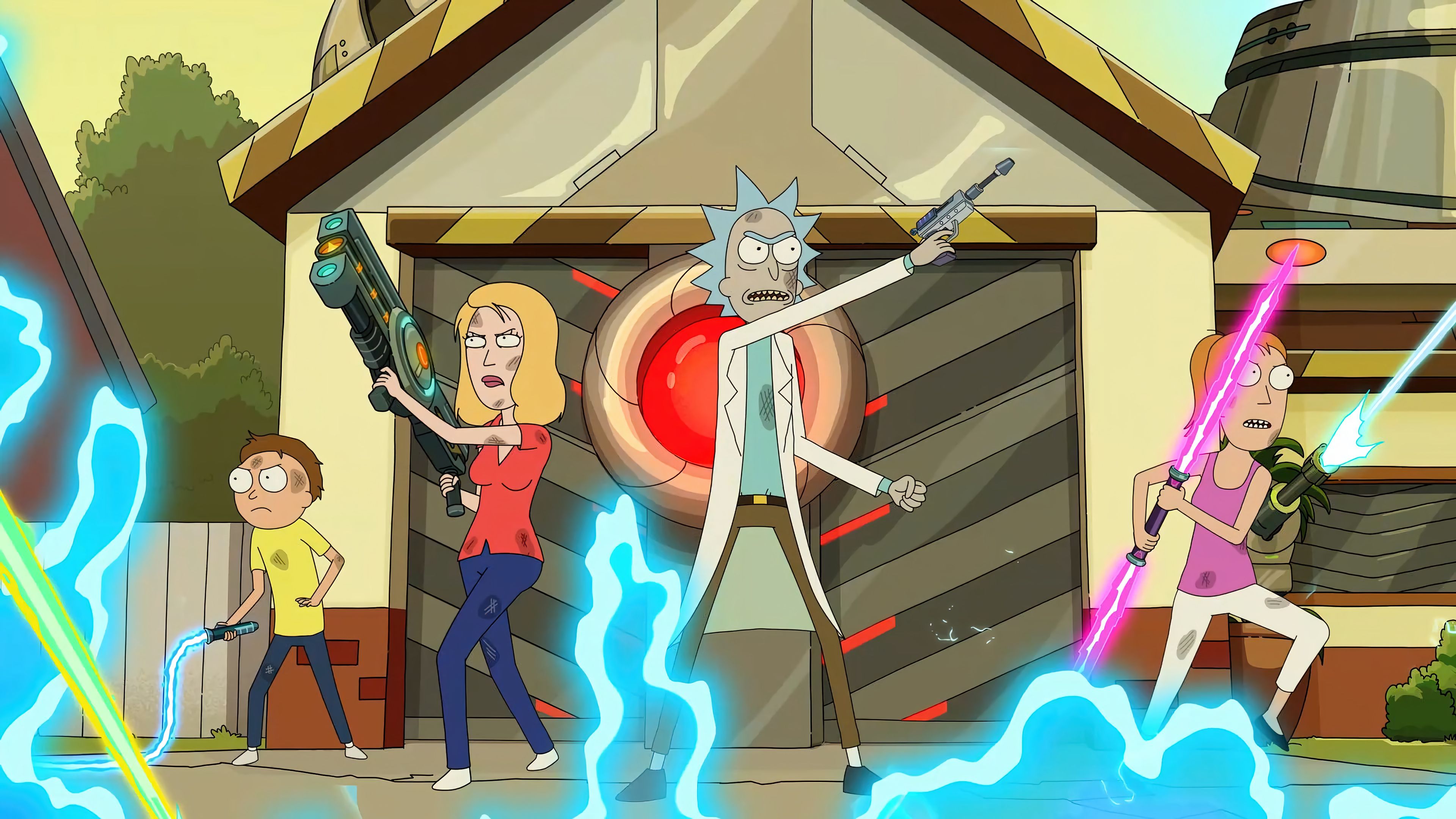 3840x2160 Rick and Morty Family Wallpaper 4K PC Desktop e