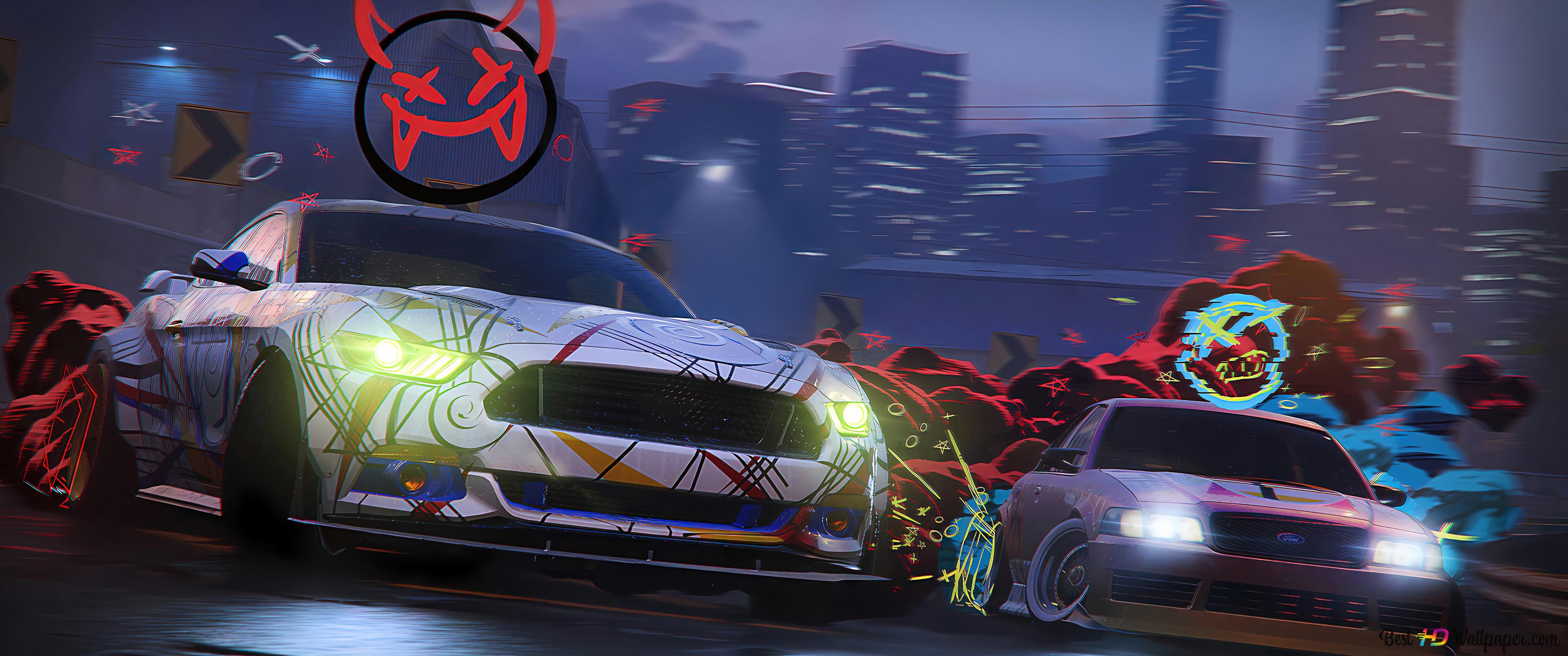 3440x1440 Need for Speed Unbound game car race 4K wallpaper download