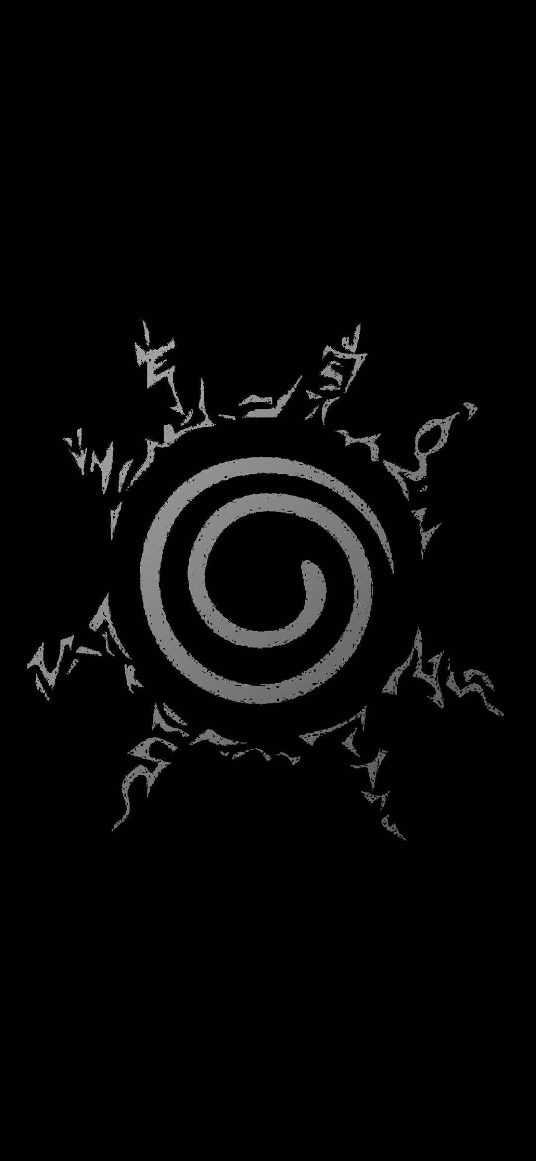 1080x2340 Download Eight Trigrams Sealing Style Naruto Black Wallpaper