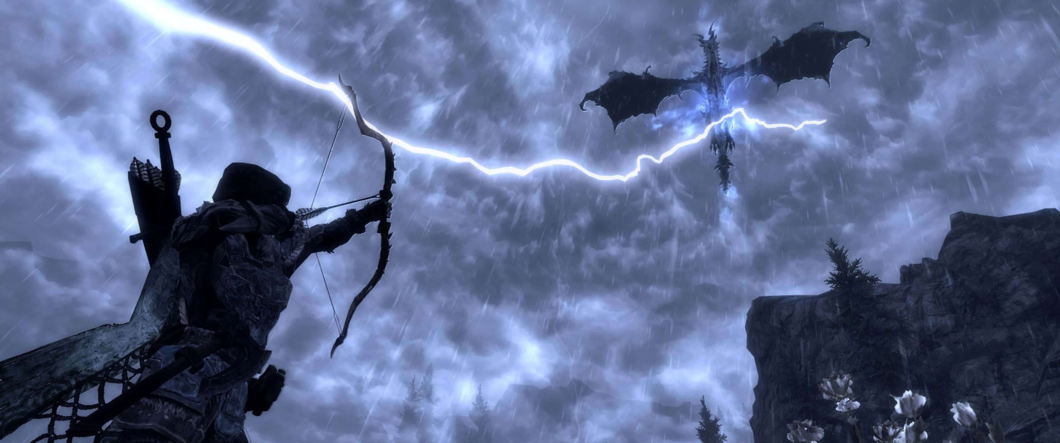3440x1440 Download “Explore the world of Skyrim with this immersive 3440x1440p resolution wallpaper.” Background