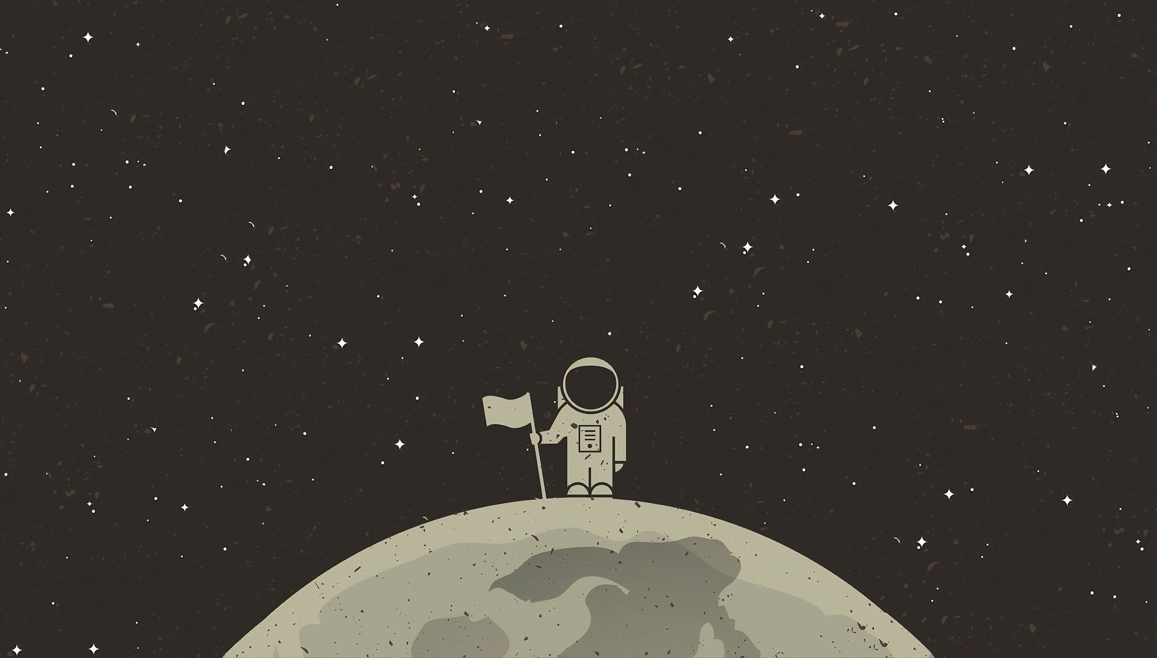 3840x2183 Minimalist Space 4k Wallpaper