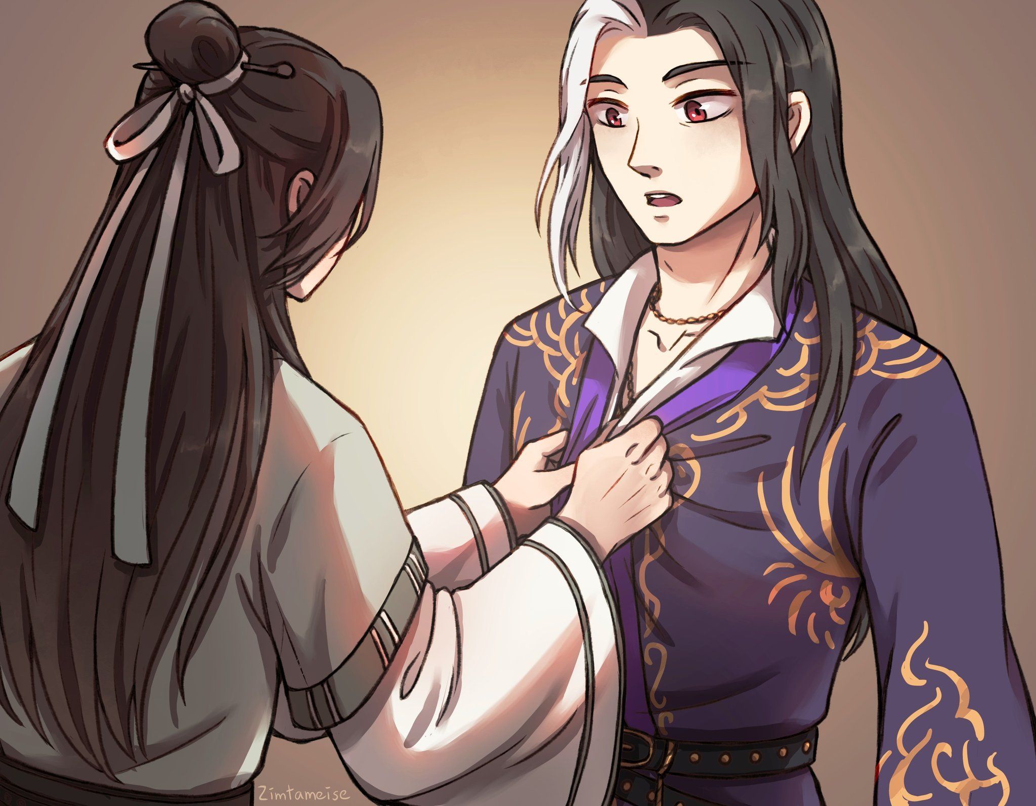 2048x1593 Shen Qiao is helping Yan Wushi dress properly
