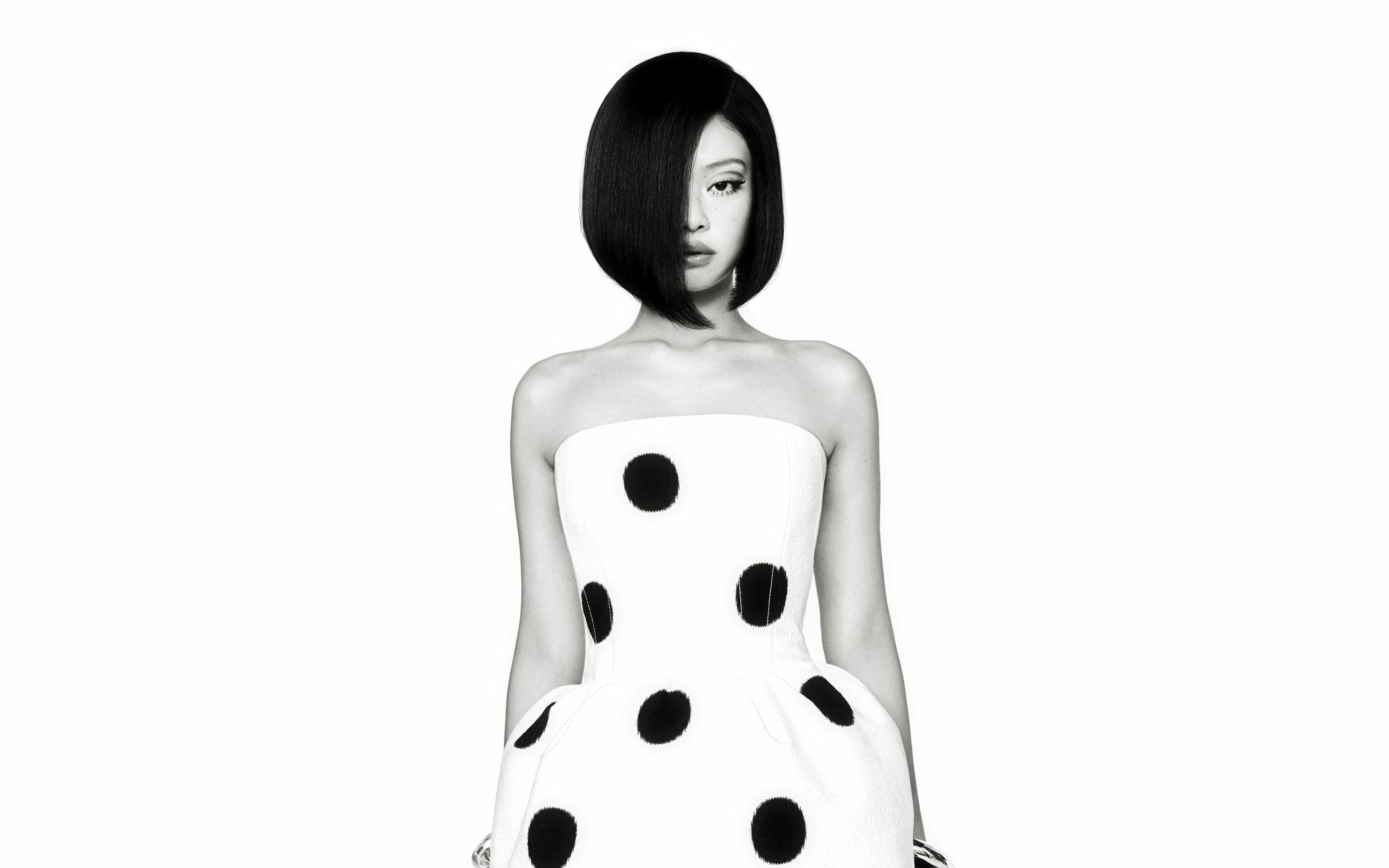 2880x1800 Jennie Wallpaper 4K, V Magazine, 8K, Monochrome
