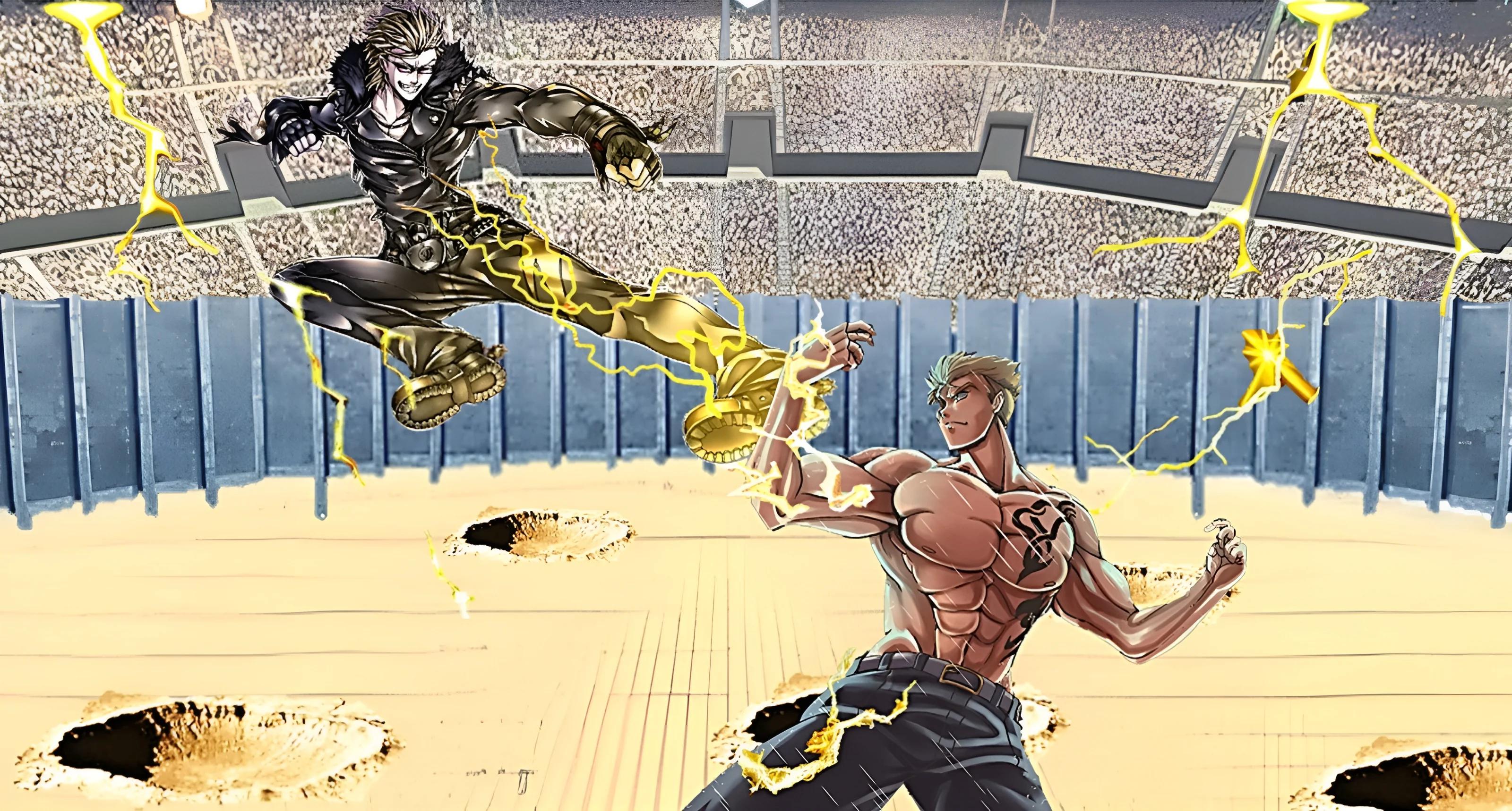 3200x1718 Sakata Kintoki Vs Laxus Dreyar (Fate Series Vs Fairy Tail) Fighting Edit Art By U Y_Oz