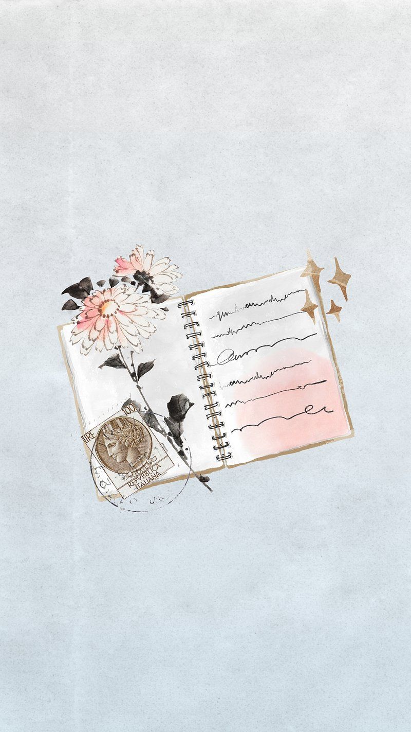 800x1422 Botanical journal aesthetic mobile wallpaper