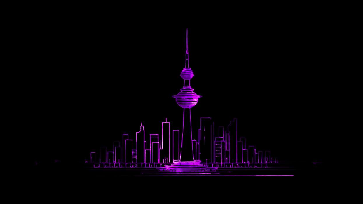 1244x700 Purple City Stock Video Footage for Free Download