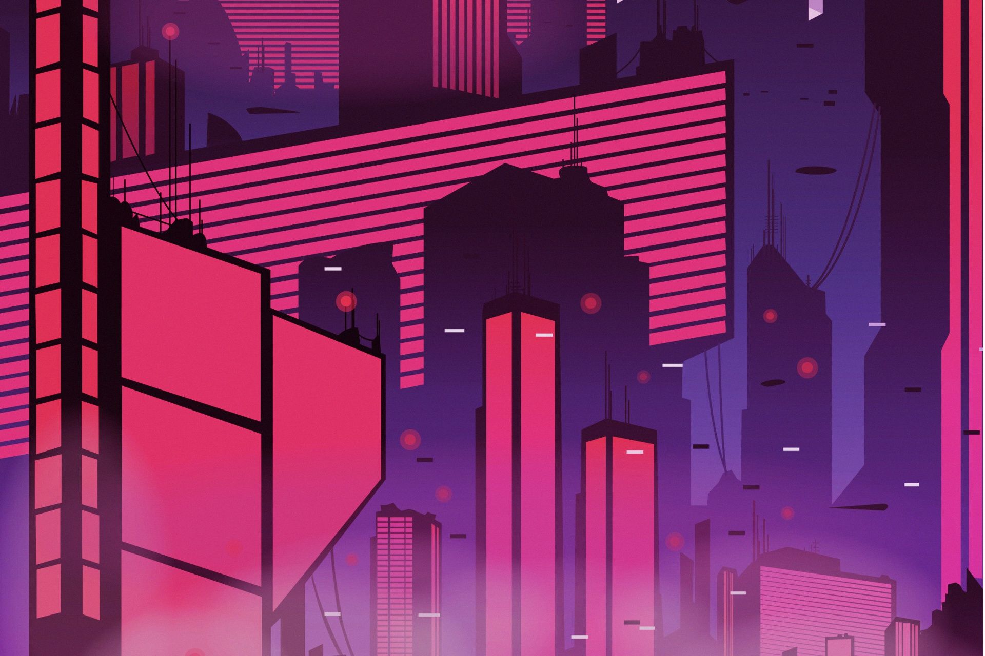 1920x1280 Wallpaper city, the city, style, fiction, building, minimalism, skyscrapers, fantasy for mobile and desktop, section рендеринг, resolution 1920x1280