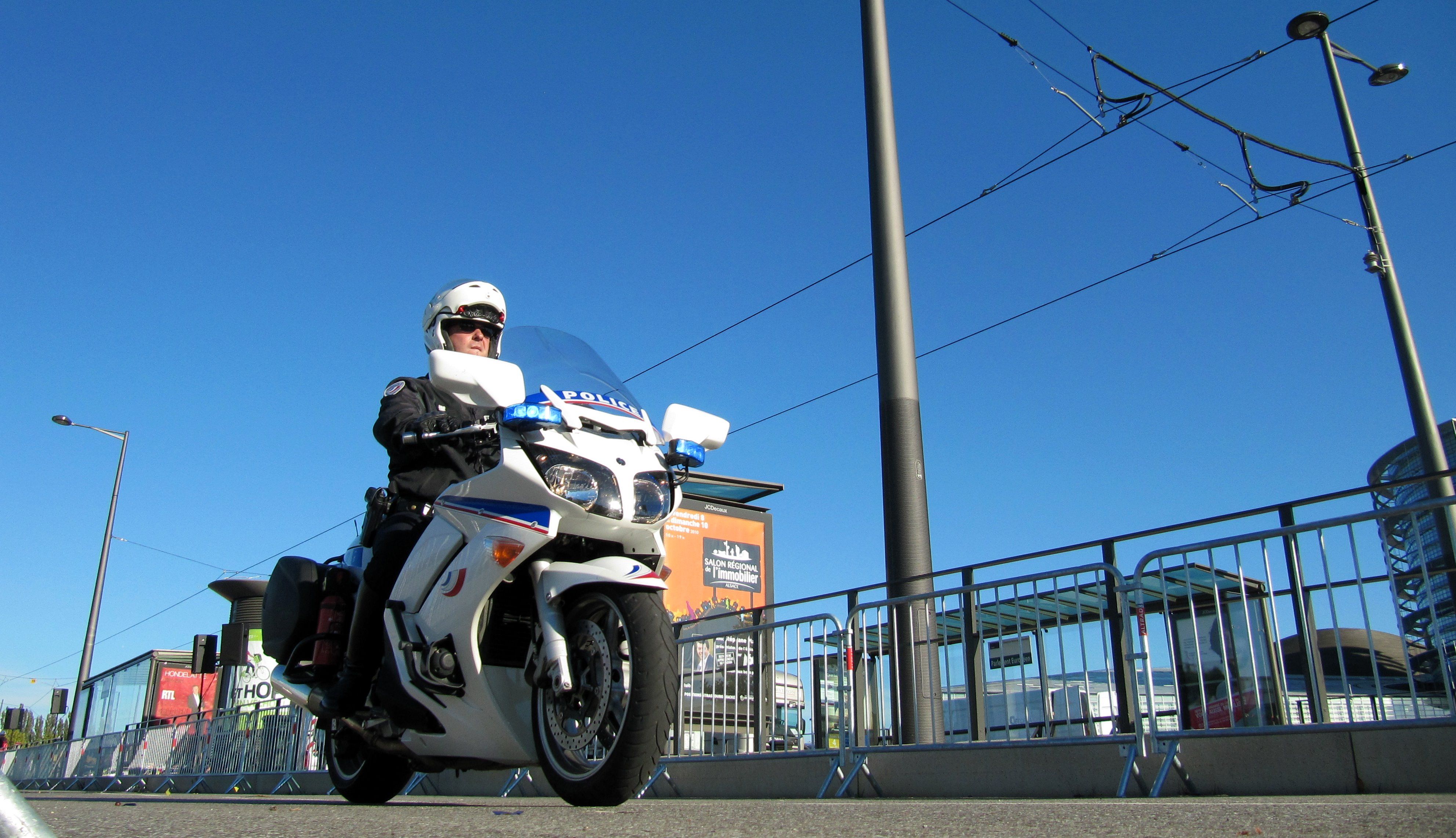 3967x2284 French Police Motorcycle during WRC Rallye de France Alsace