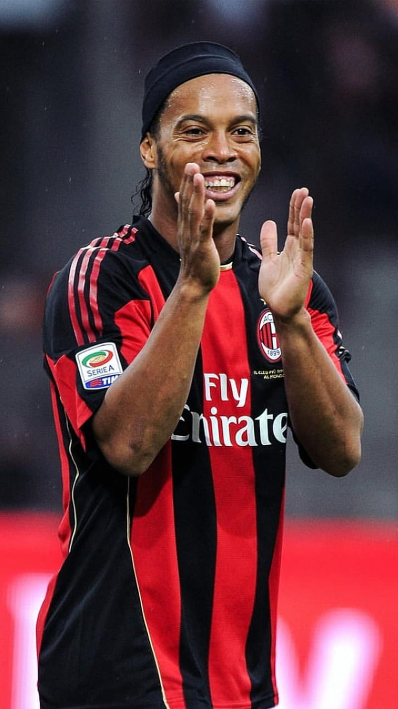 800x1422 Ronaldinho, ac milan, brazil, football, football, italy, milan, player, serie a, HD phone wallpaper