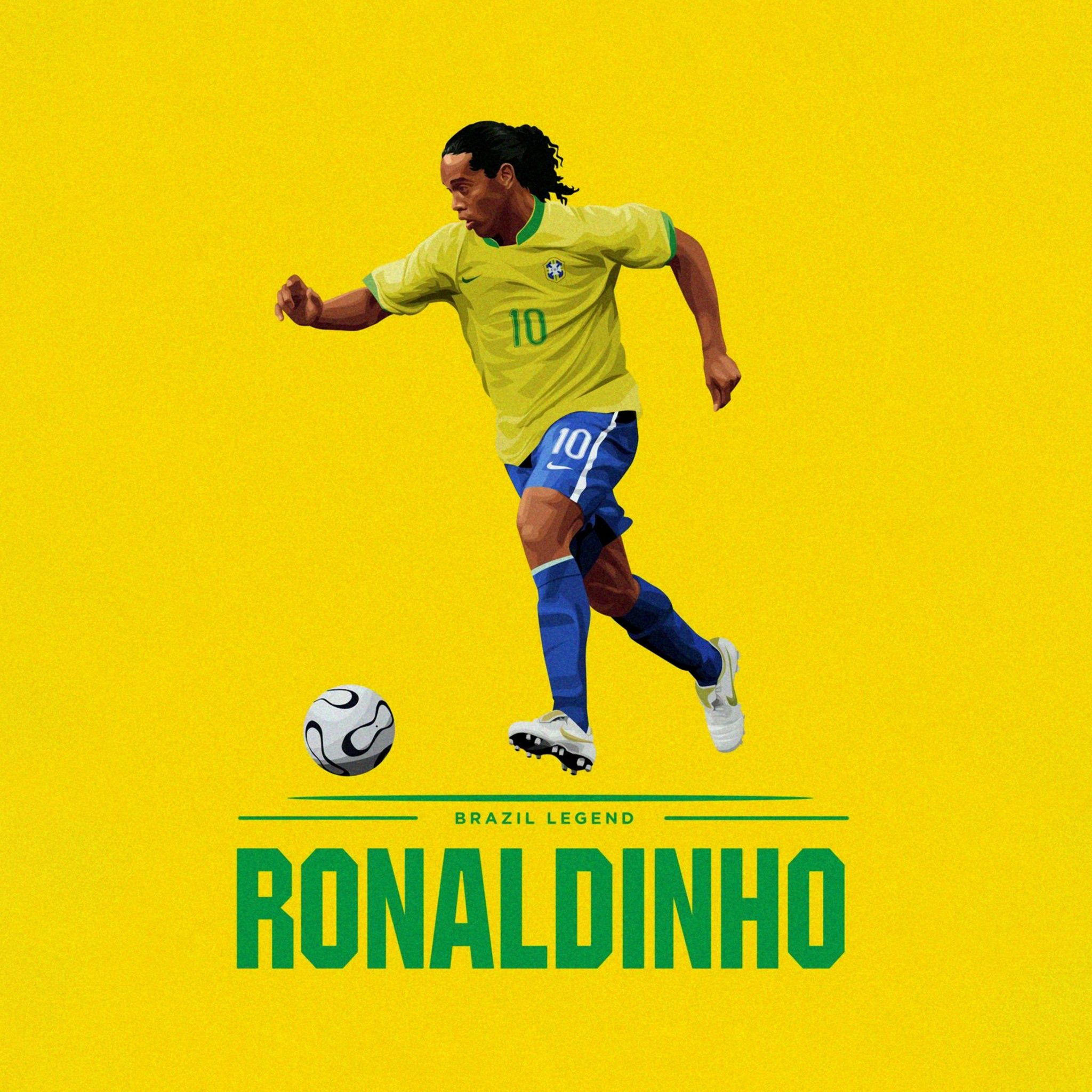 2048x2048 Ronaldinho Wallpaper 4K, Brazilian Football Player, 5K