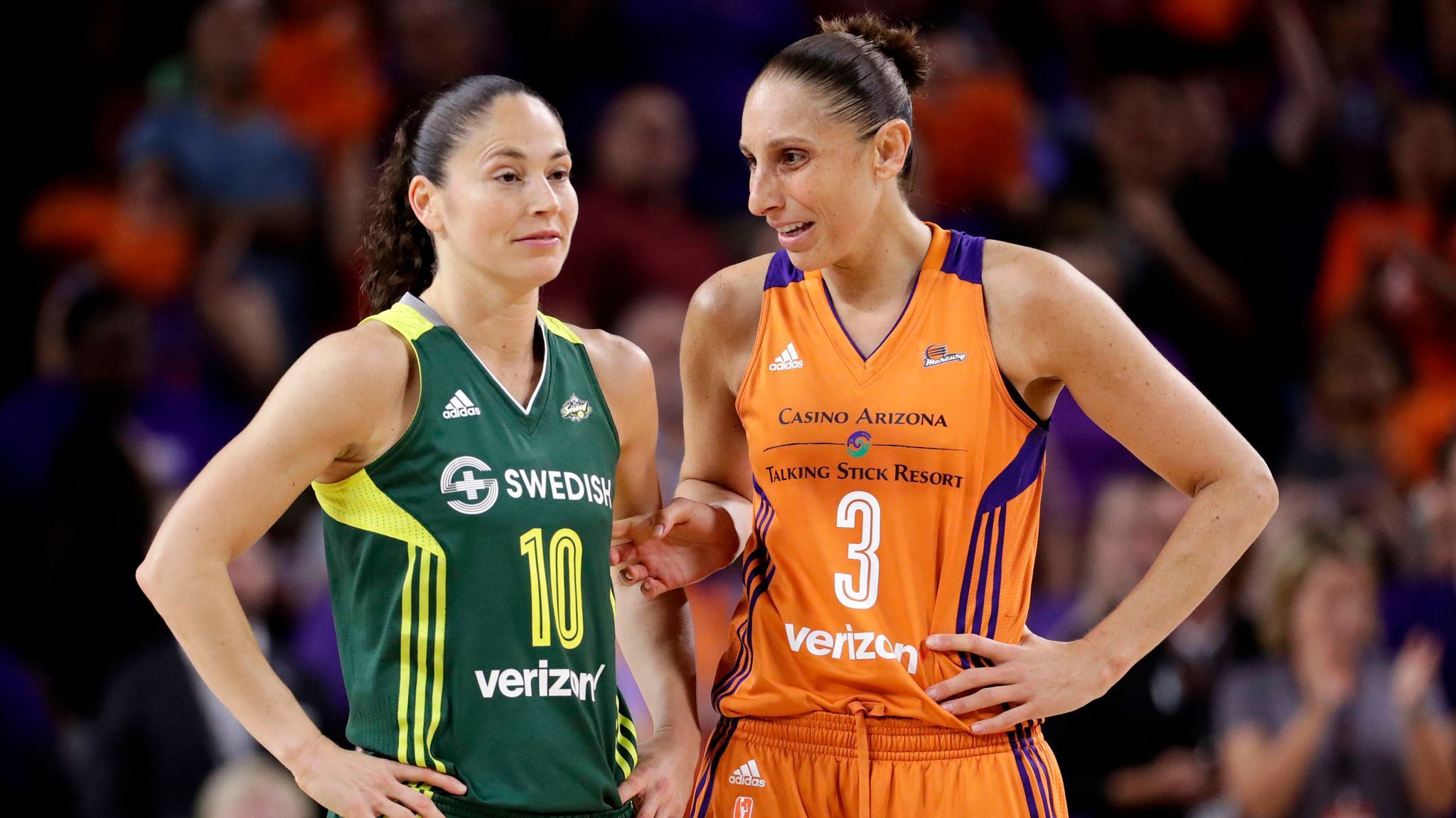 2048x1152 WNBA: Diana Taurasi and Sue Bird on cover on NBA 2K23 video game