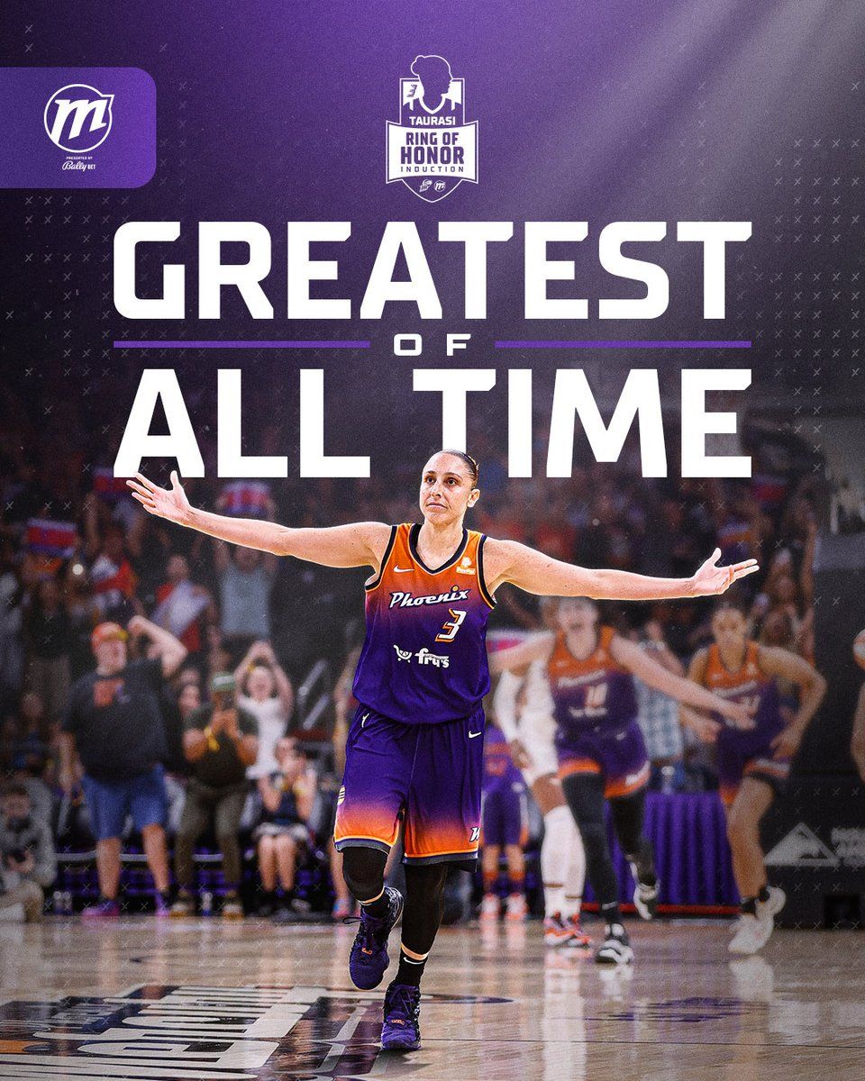 960x1200 franchise icon. 1 GOAT. 1 day until the Ring of Honor welcomes Diana Taurasi