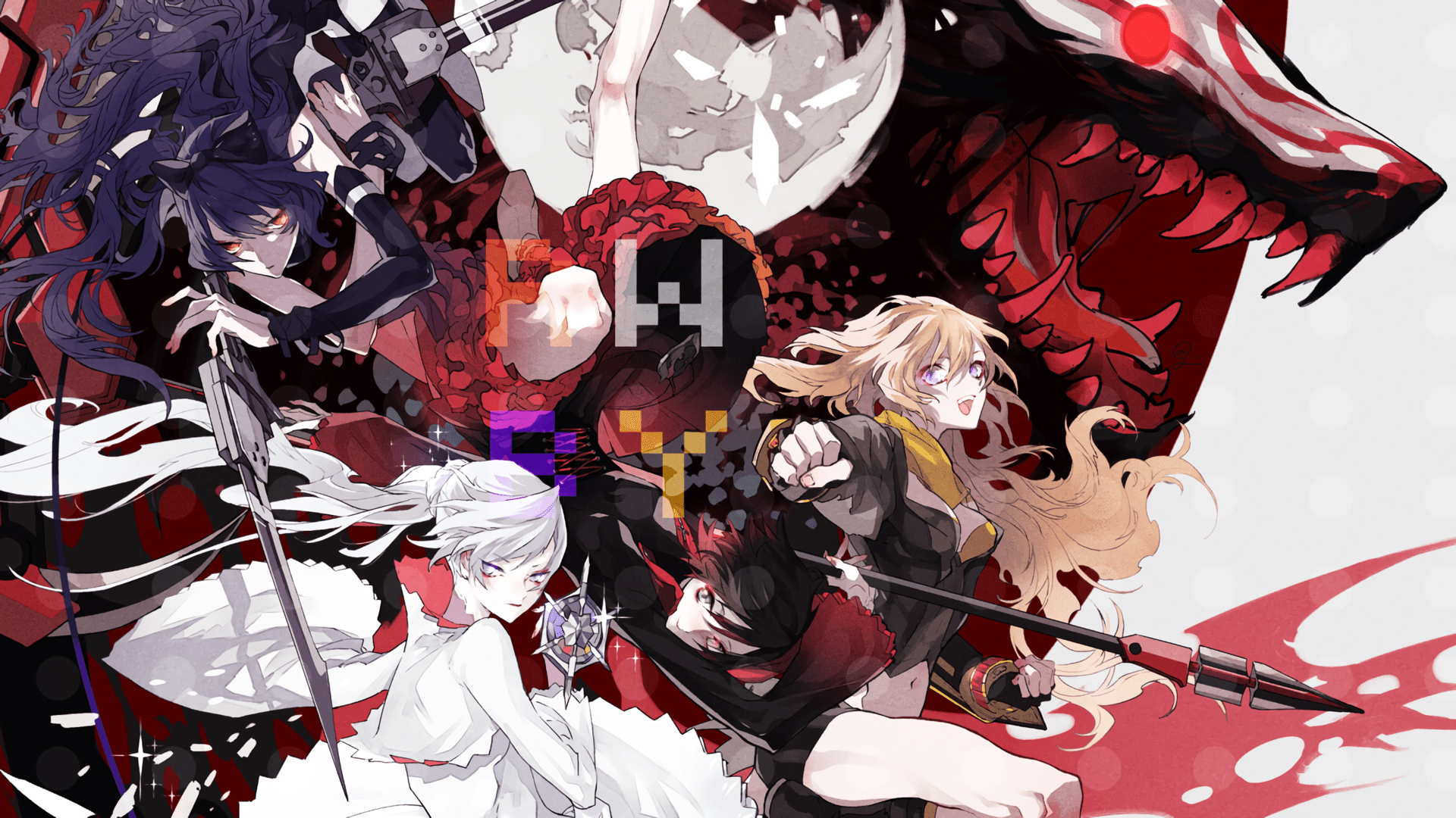 1920x1080 Title Anime Rwby Ruby Rose Weiss Schnee Blake Wallpaper HD HD Wallpaper