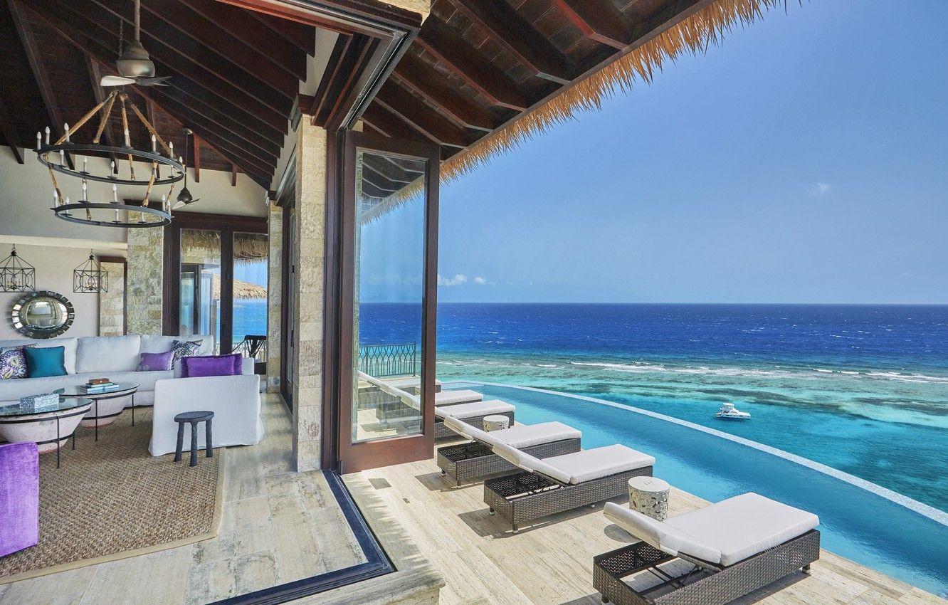 1332x850 Wallpaper Villa, interior, pool, terrace, Luxury Villa image for desktop, section интерьер
