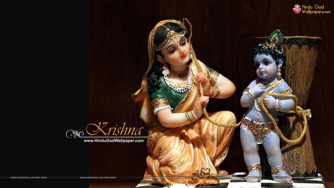 1366x768 Lord Bal Krishna Desktop Wallpaper