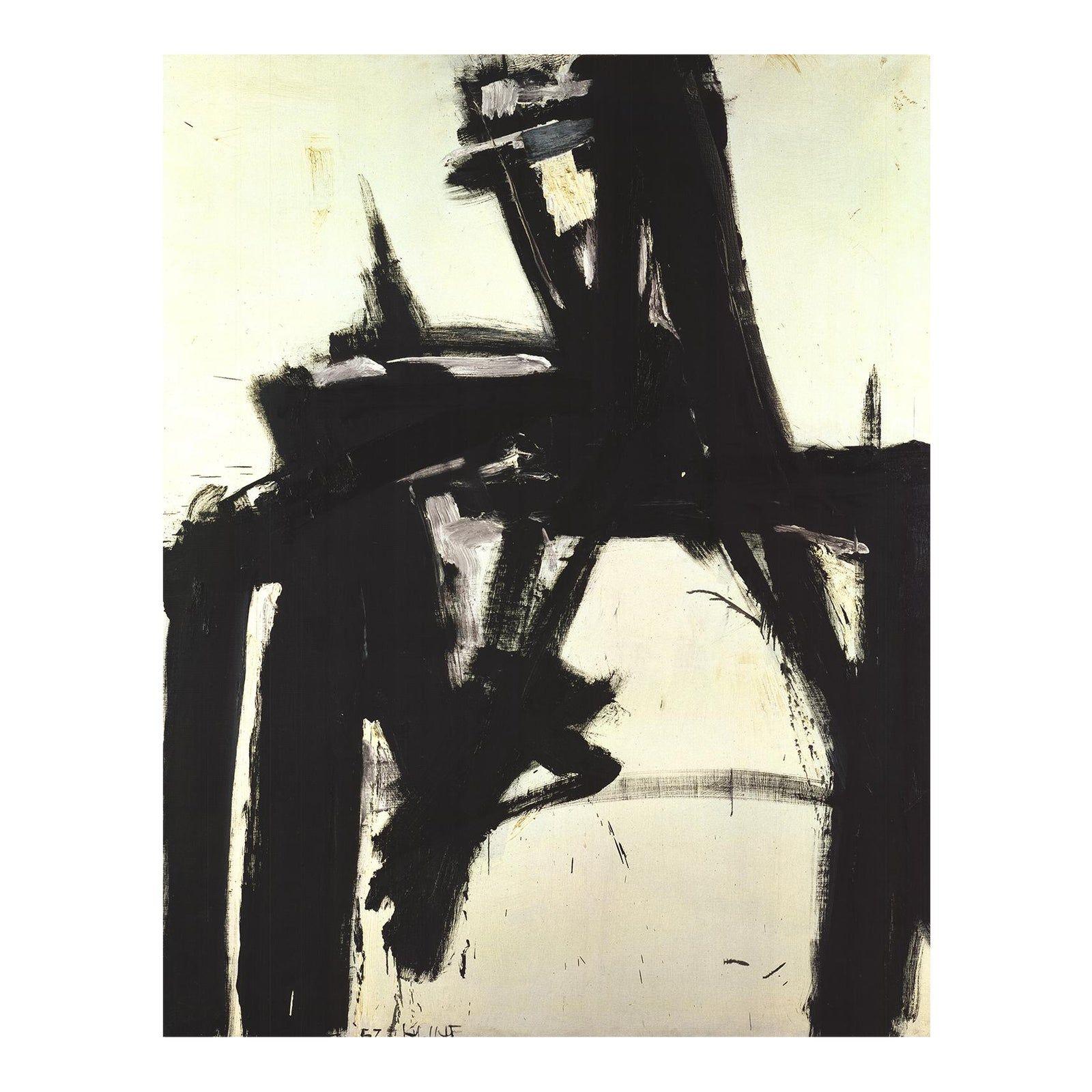 1600x1600 Franz Kline 'Untitled (No Text)' Abstract Black & White Germany Offset Lithograph