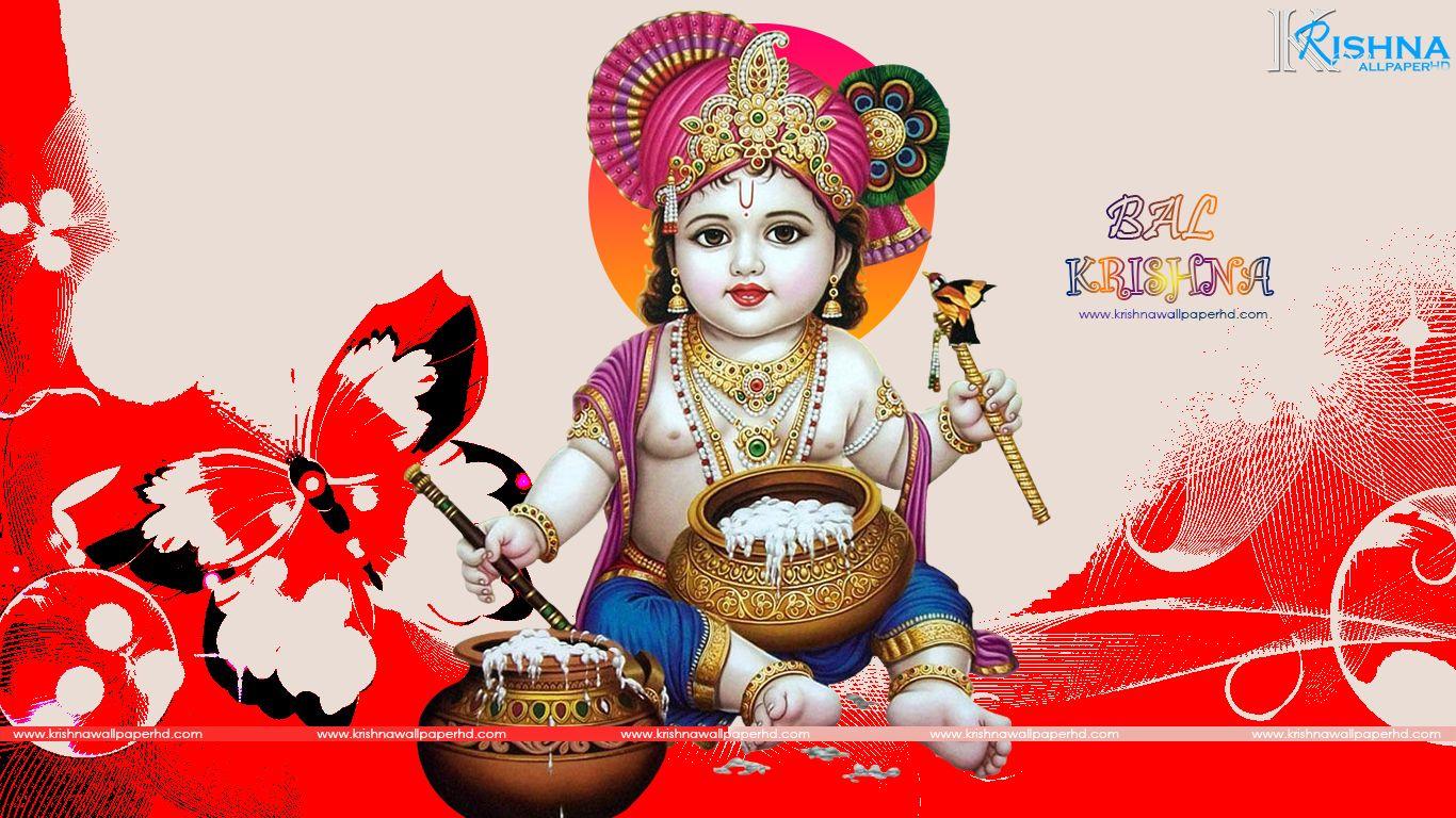 1366x768 Cute Bal Krishna Wallpaper Wallpaper Hd Free God HD Wallpaper, Image, Pics And Photo
