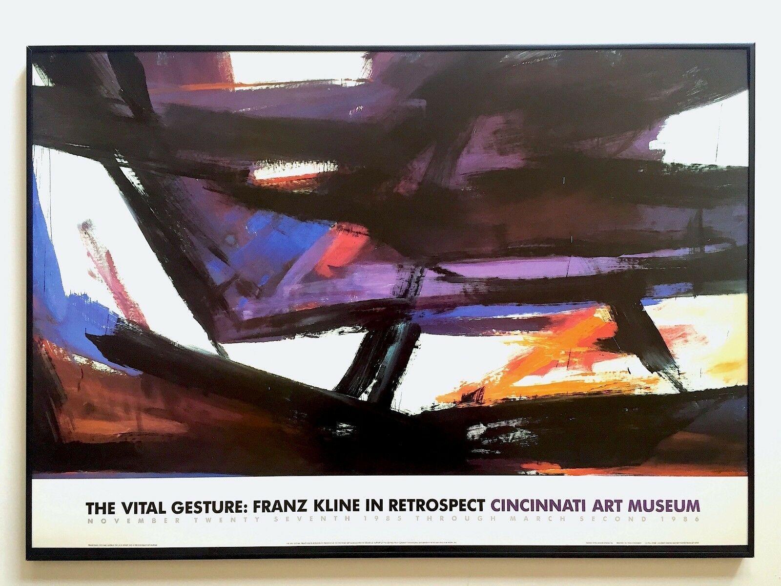 1600x1200 FRANZ KLINE RARE LITHOGRAPH PRINT FRAMED ABSTRACT EXP EXHBT POSTER ANDRUS 1961