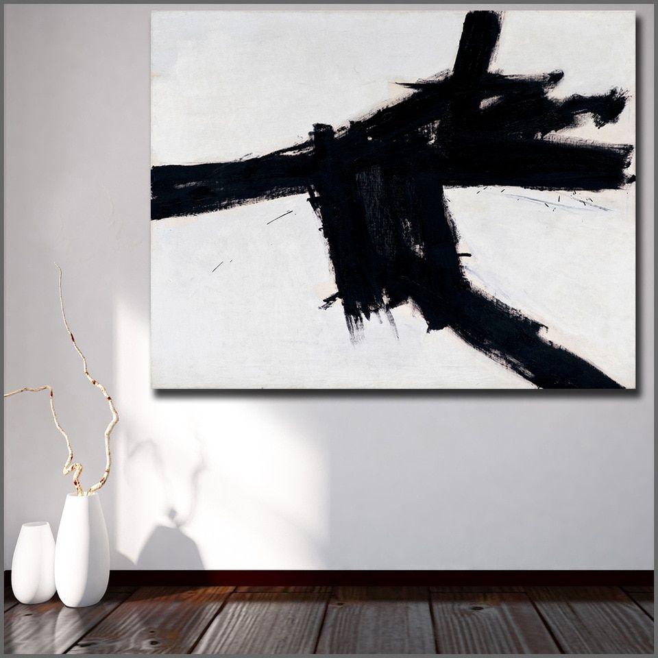 960x960 Large Size Oil Painting Franz Kline Buttress 1956 Wall Art Canvas Prints Picture for Living Room and Bedroom No Frames WLONG. Painting & Calligraphy