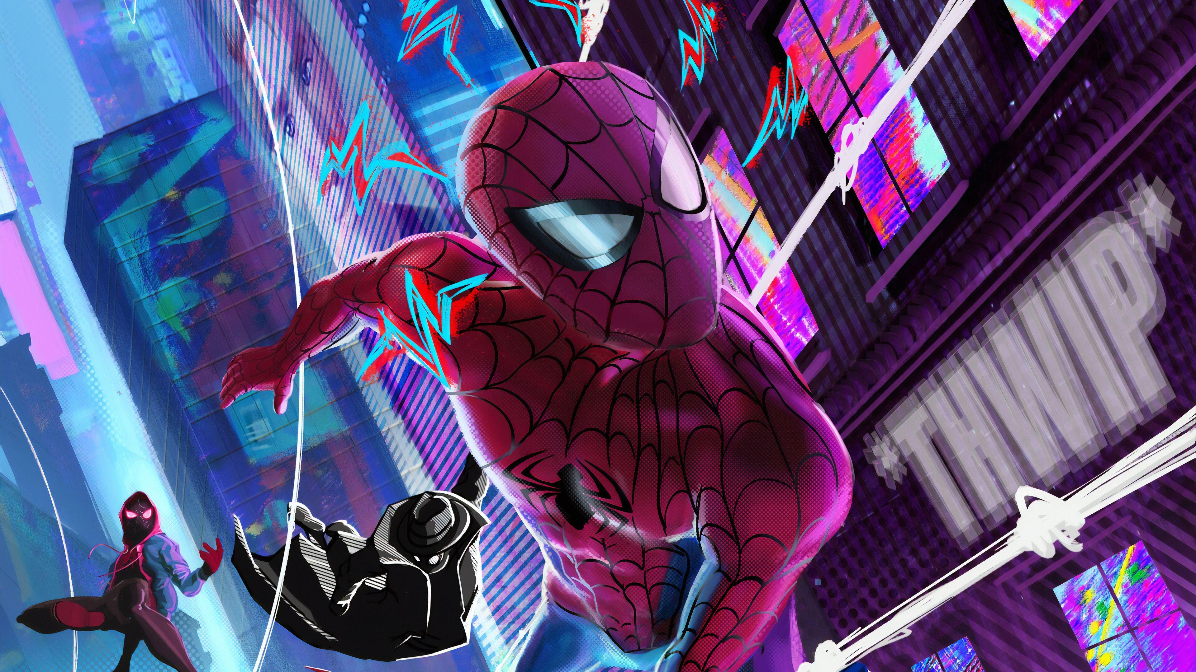 3840x2160 Spider Verse Gang Wallpaper, HD Superheroes Wallpaper, 4k Wallpaper, Image, Background, Photos and Picture
