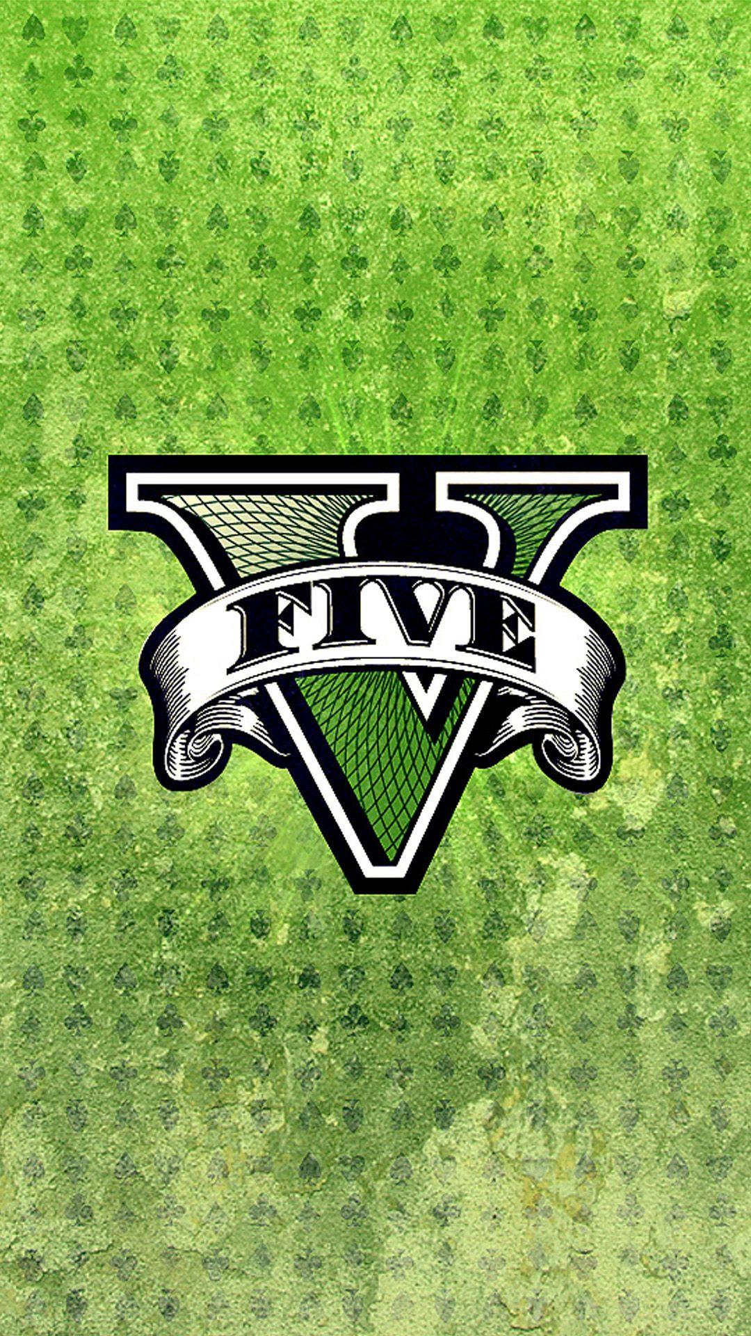 1080x1920 GTA 5 Logo Wallpaper