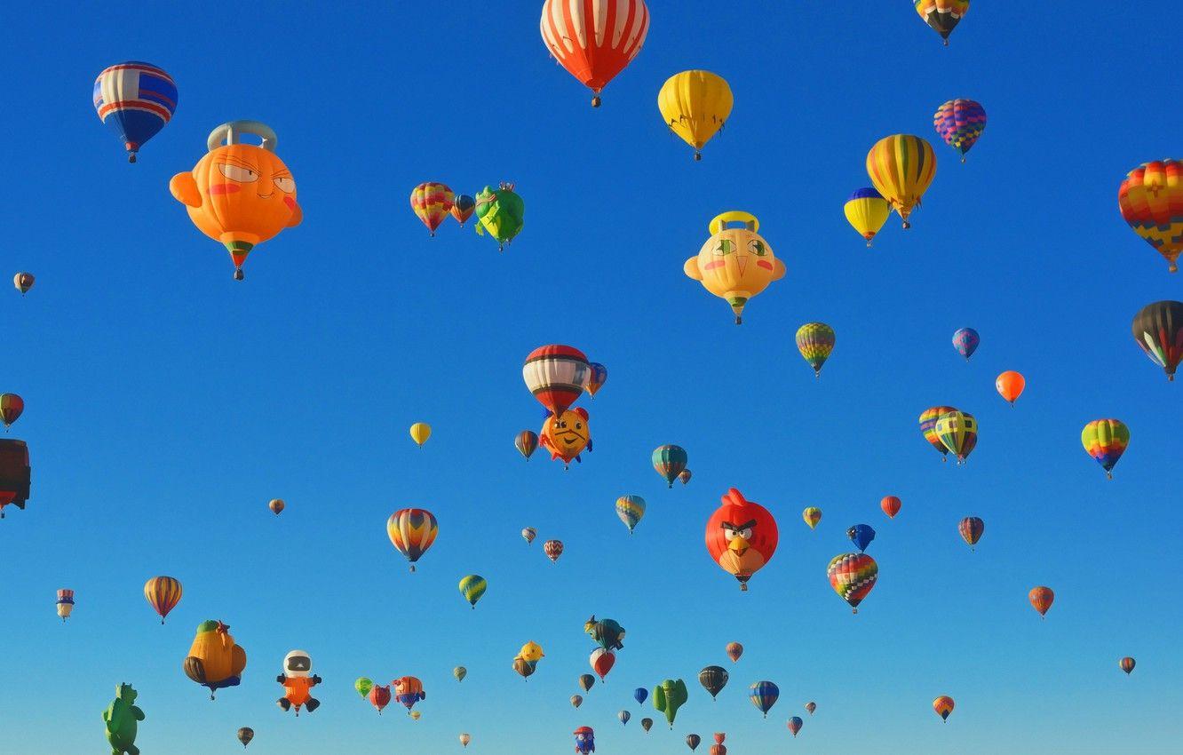 1332x850 Wallpaper the sky, USA, parade, New Mexico, Albuquerque, International balloon festival image for desktop, section авиация