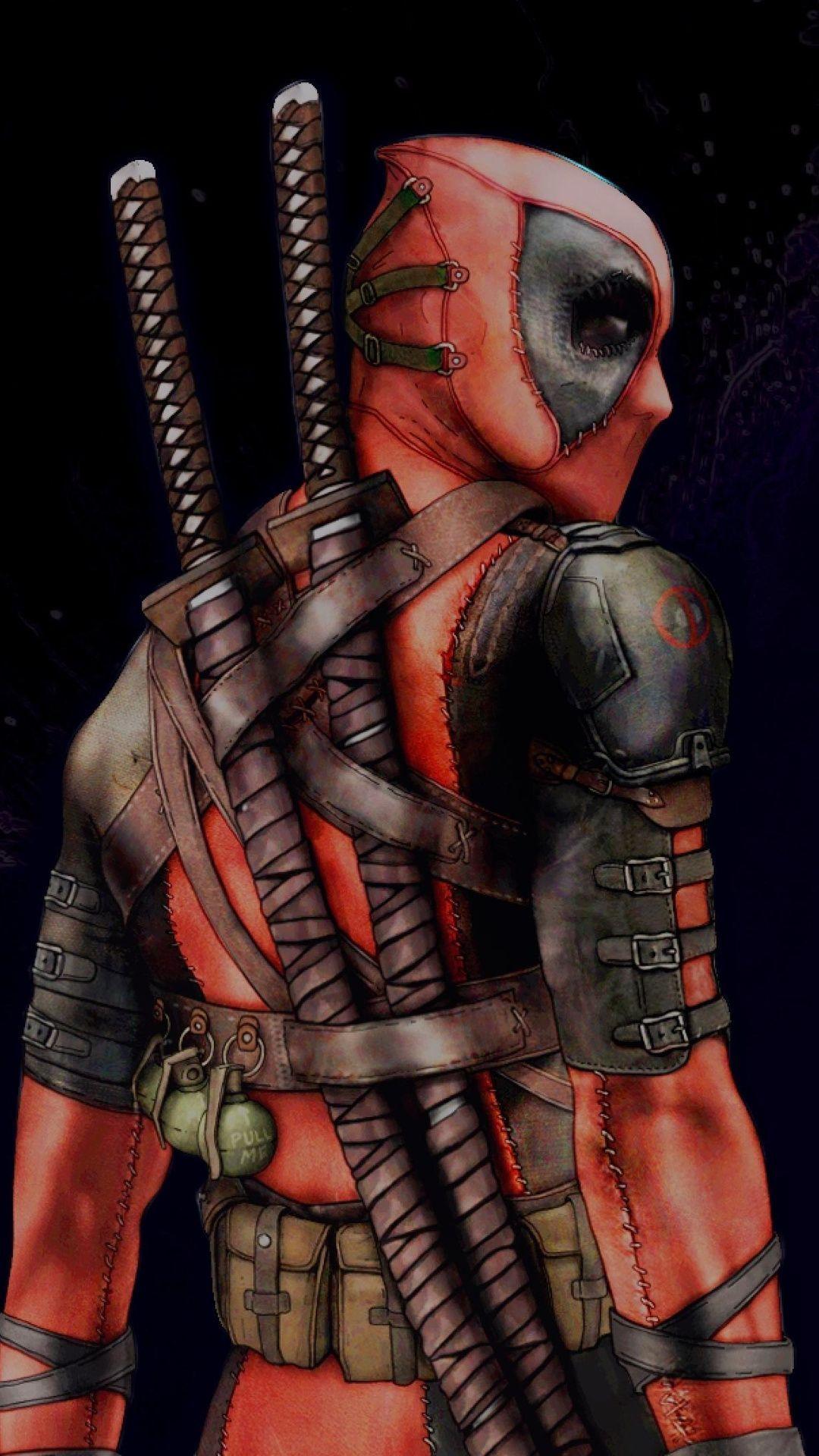 1080x1920 Deadpool Red Comics Hd Wallpaper HD Wallpaper