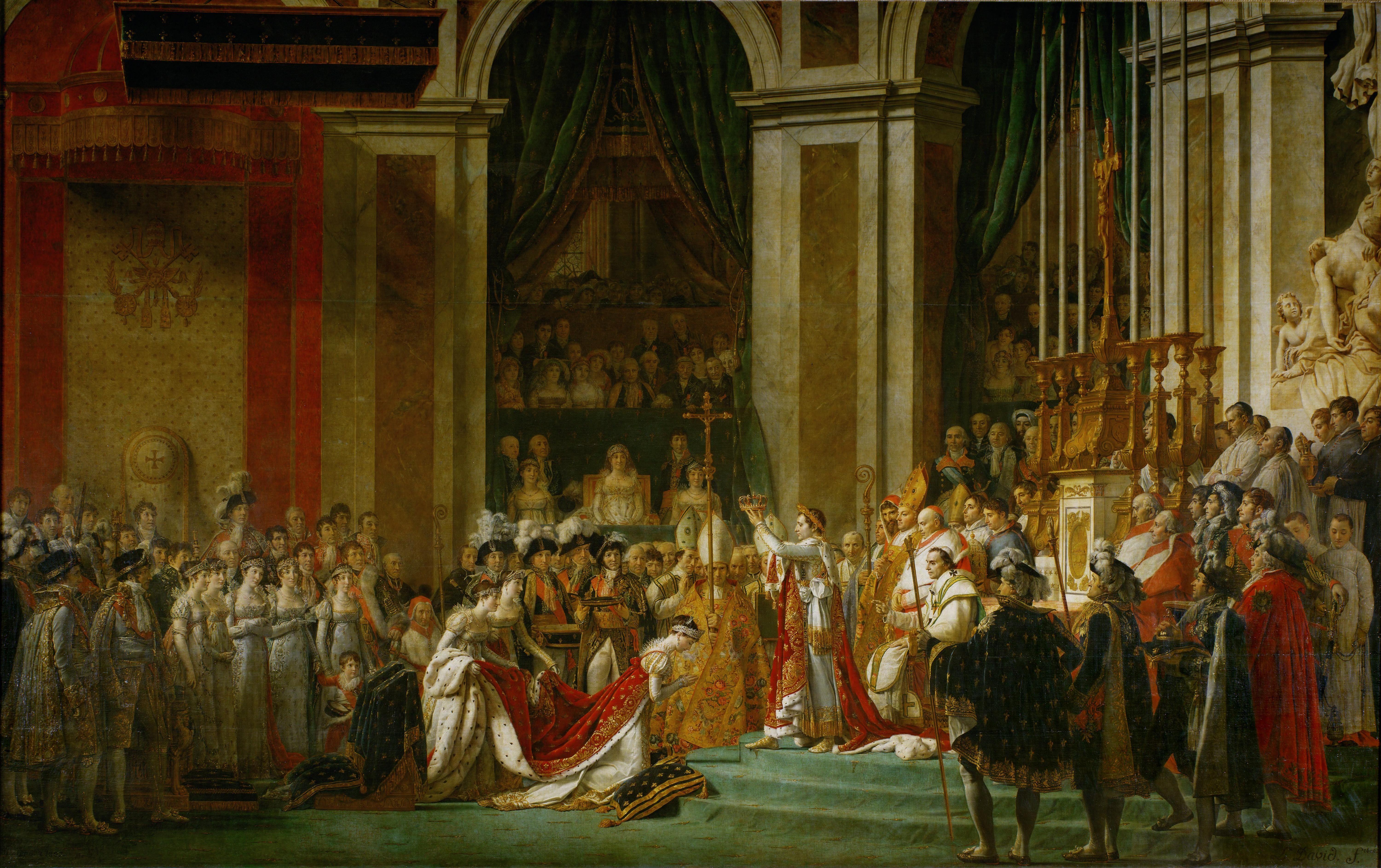 6000x3773 Jacques Louis David Painting Royal Curtains Pillar Classic Art Napoleon Bonaparte Wallpaper:6000x3773
