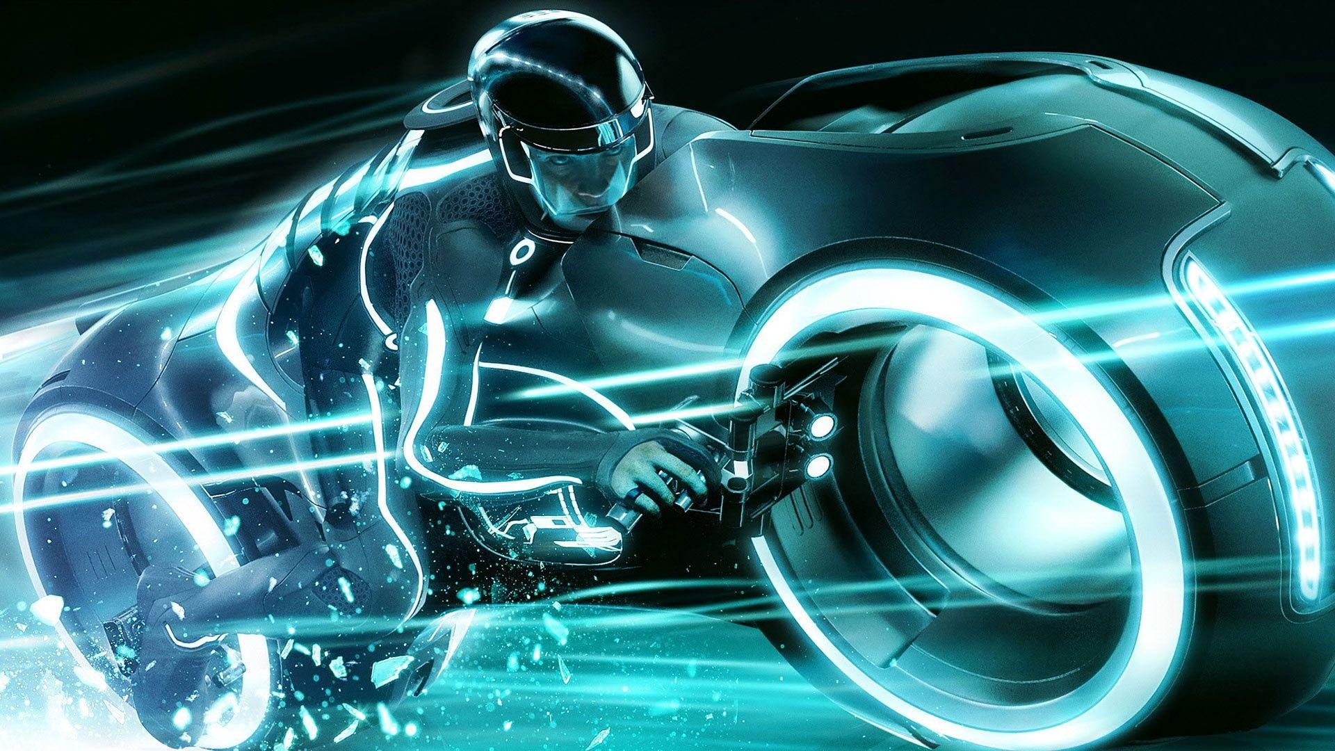 1920x1080 Full HD Hình nền tron ​​di sản xe máy tốc độ neon, Nền máy tính để bàn HD 1080p