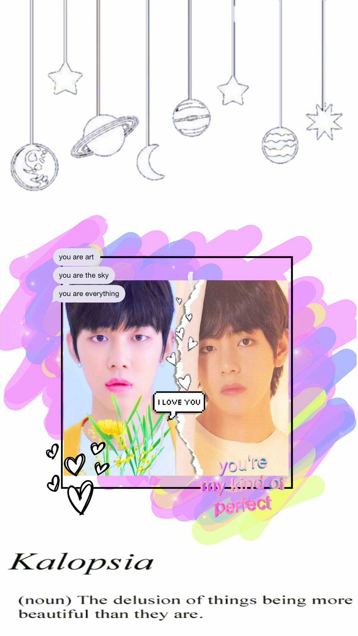 1152x2048 TXT (TOMORROW X TOGETHER) (투모로우바이투게더) K Pop Yeonjun X V (BTS) Wallpaper Lockscreen Fondo De Pantalla HD IPhone