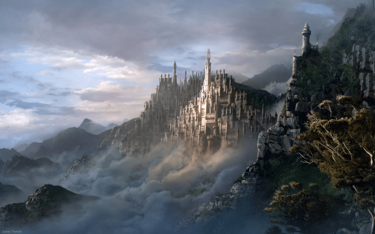 1280x800 Fantasy Castle Desktop Wallpaper Fantasy Mountain City HD Wallpaper