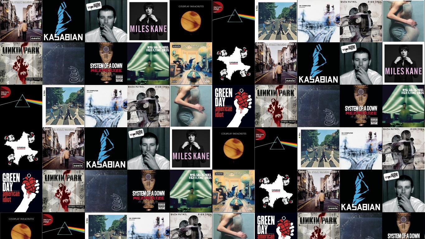 1366x768 Oasis Oasis Kasabian Kasabian Arctic Monkeys Arctic Monkeys Wallpaper « Tiled Desktop Wallpaper